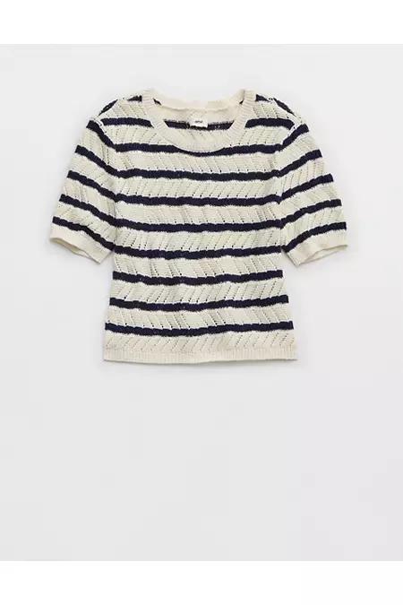 Aerie Fitted Short Sleeve Sweater Women's Product Image