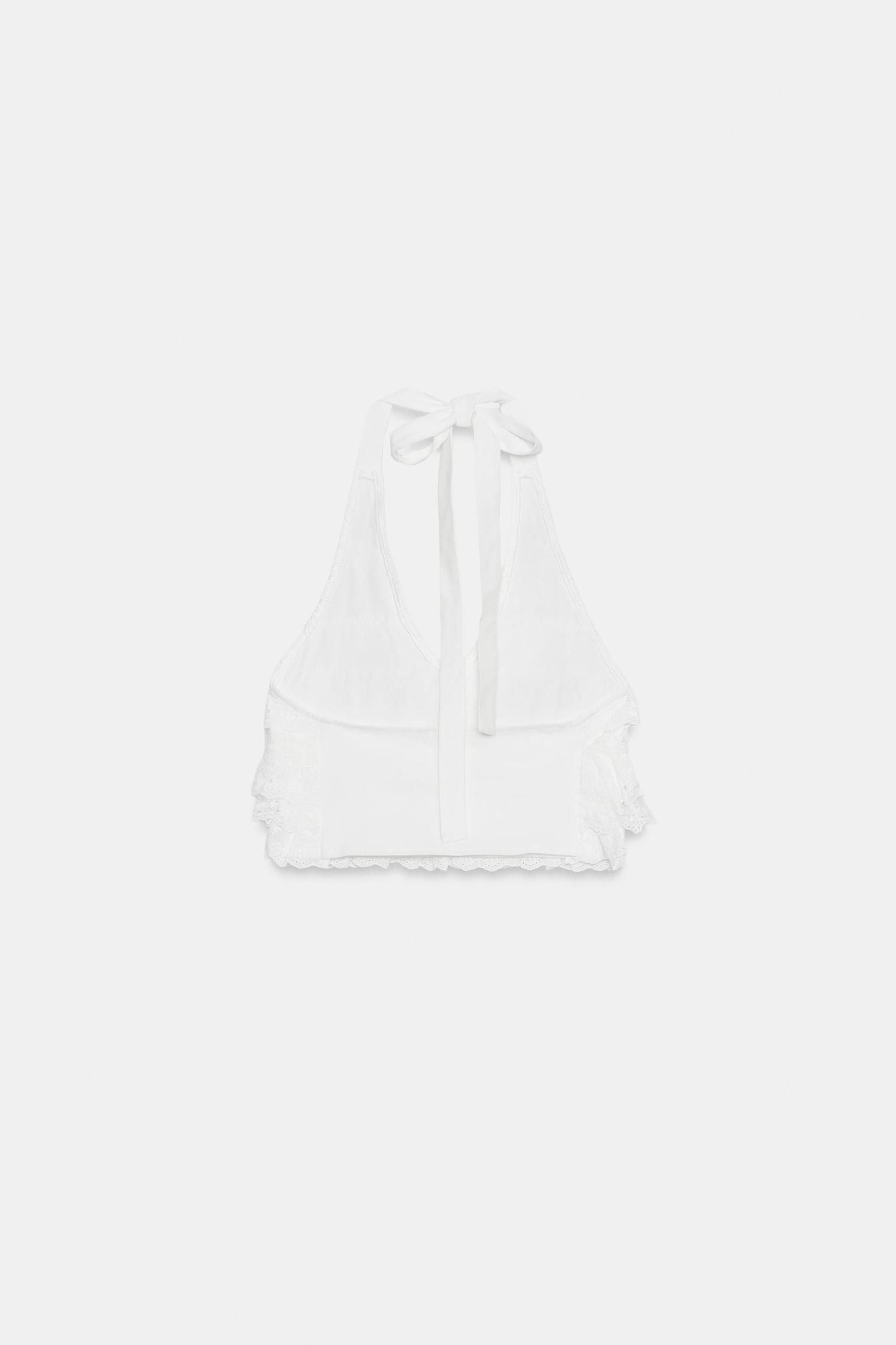 RUFFLED HALTER TOP Product Image
