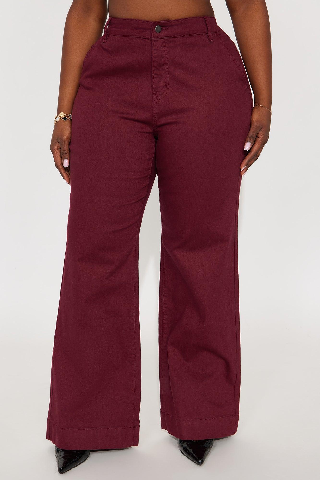 Margot Classic Color Trouser Jean - Burgundy Female Product Image