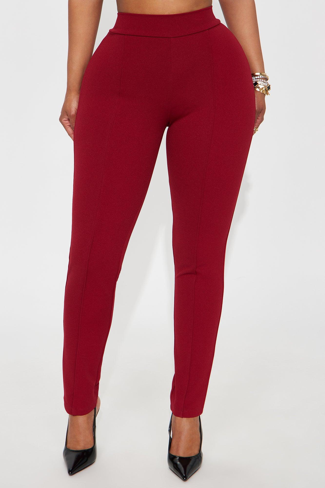 Vicky Skinny Pant - Burgundy Female Product Image