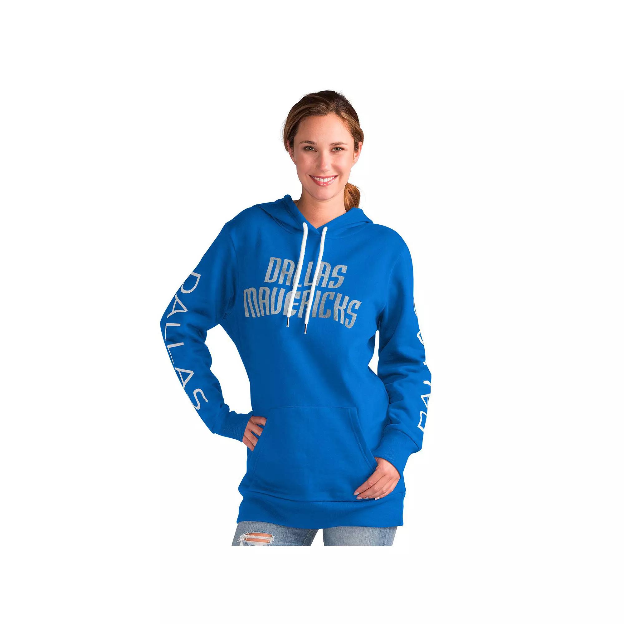 Women's G-III 4Her by Carl Banks Blue Dallas Mavericks Base Coach Pullover Hoodie,  Product Image