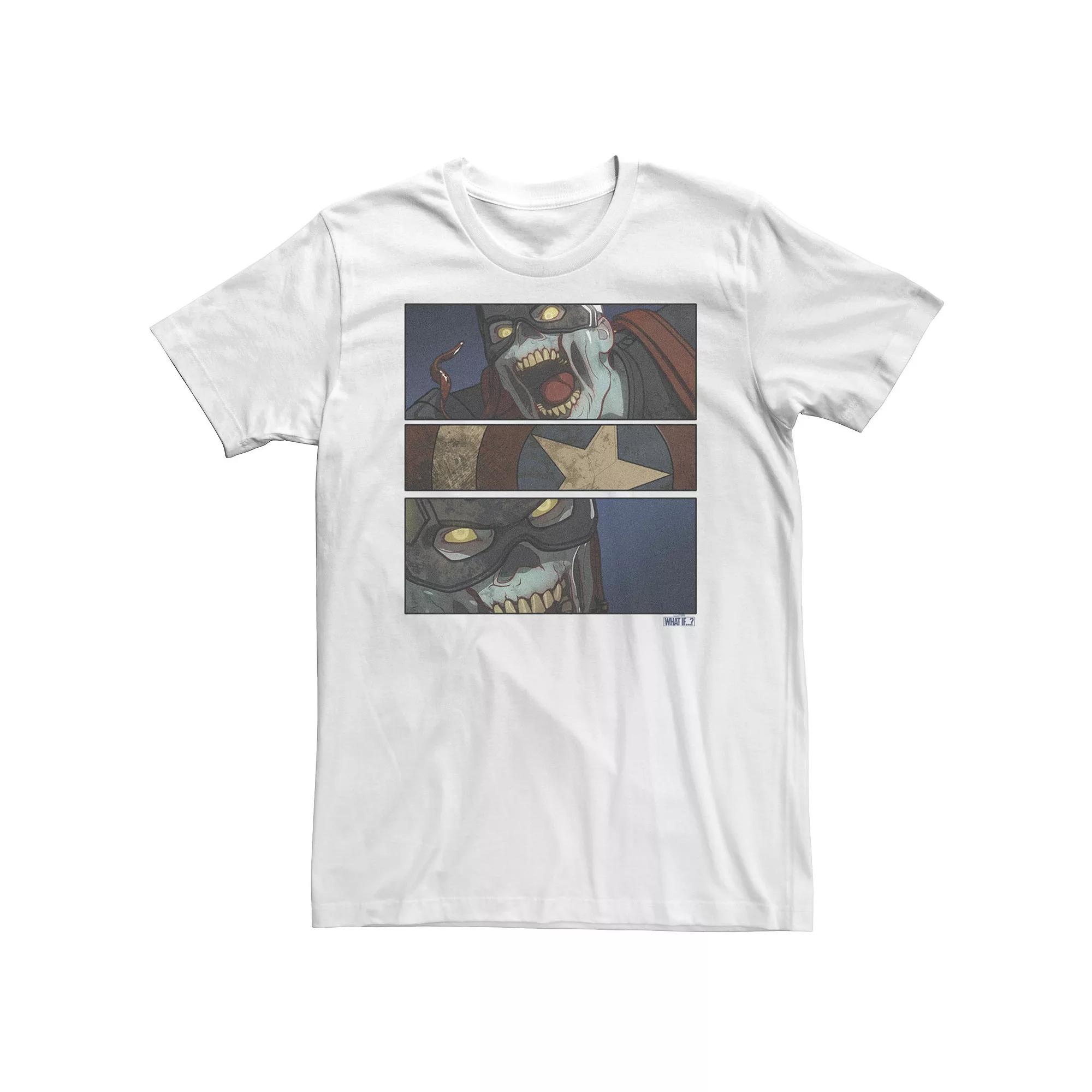 Big & Tall Marvel What If Captain America Zombie Panels Tee, Men's,  Product Image