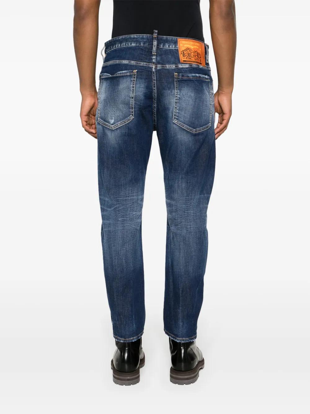 mid-rise straight-leg jeans Product Image