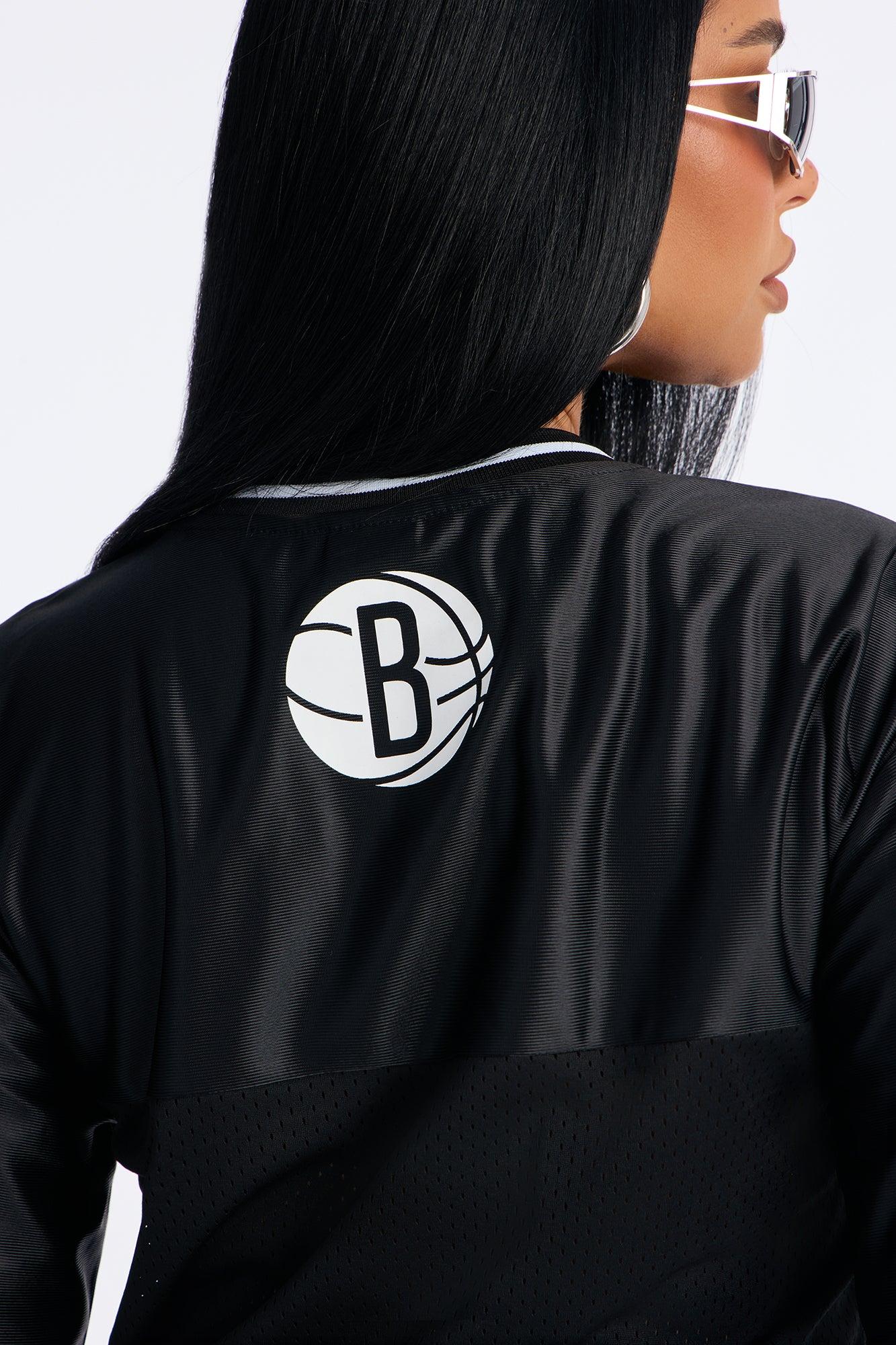 NBA Brooklyn Nets Cropped Tee - Black Female Product Image