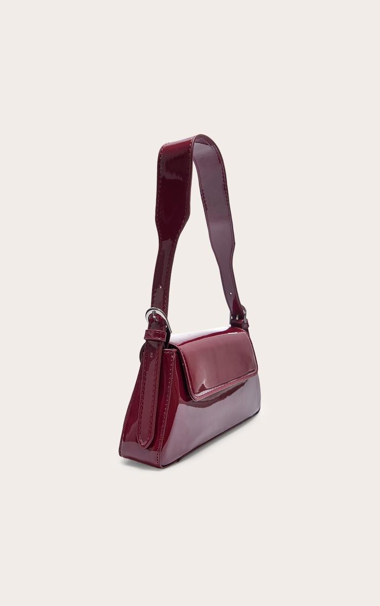 Burgundy Patent Trapeze Shoulder Bag Product Image