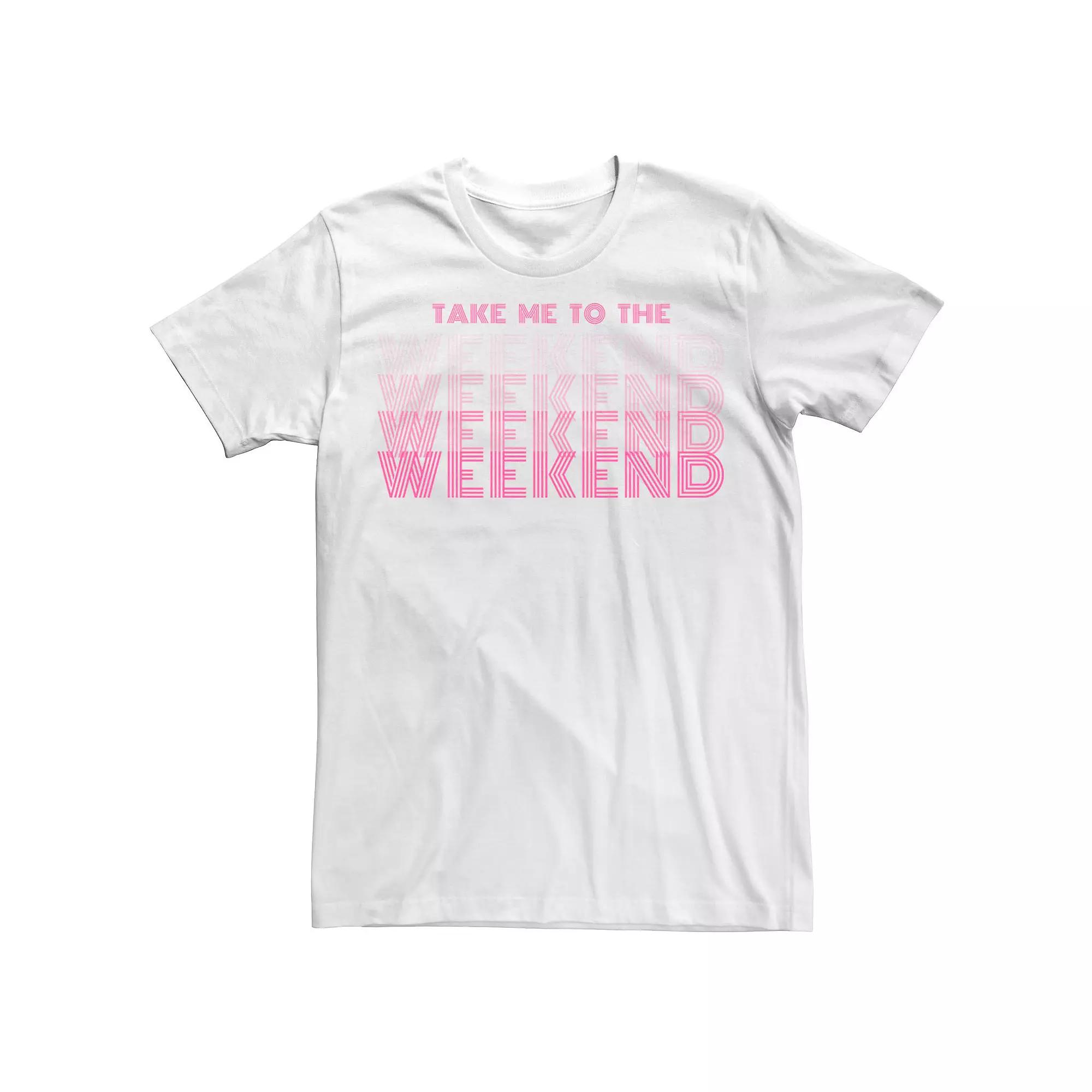 Men's Take Me To The Weekend Text Fade Tee,  Product Image