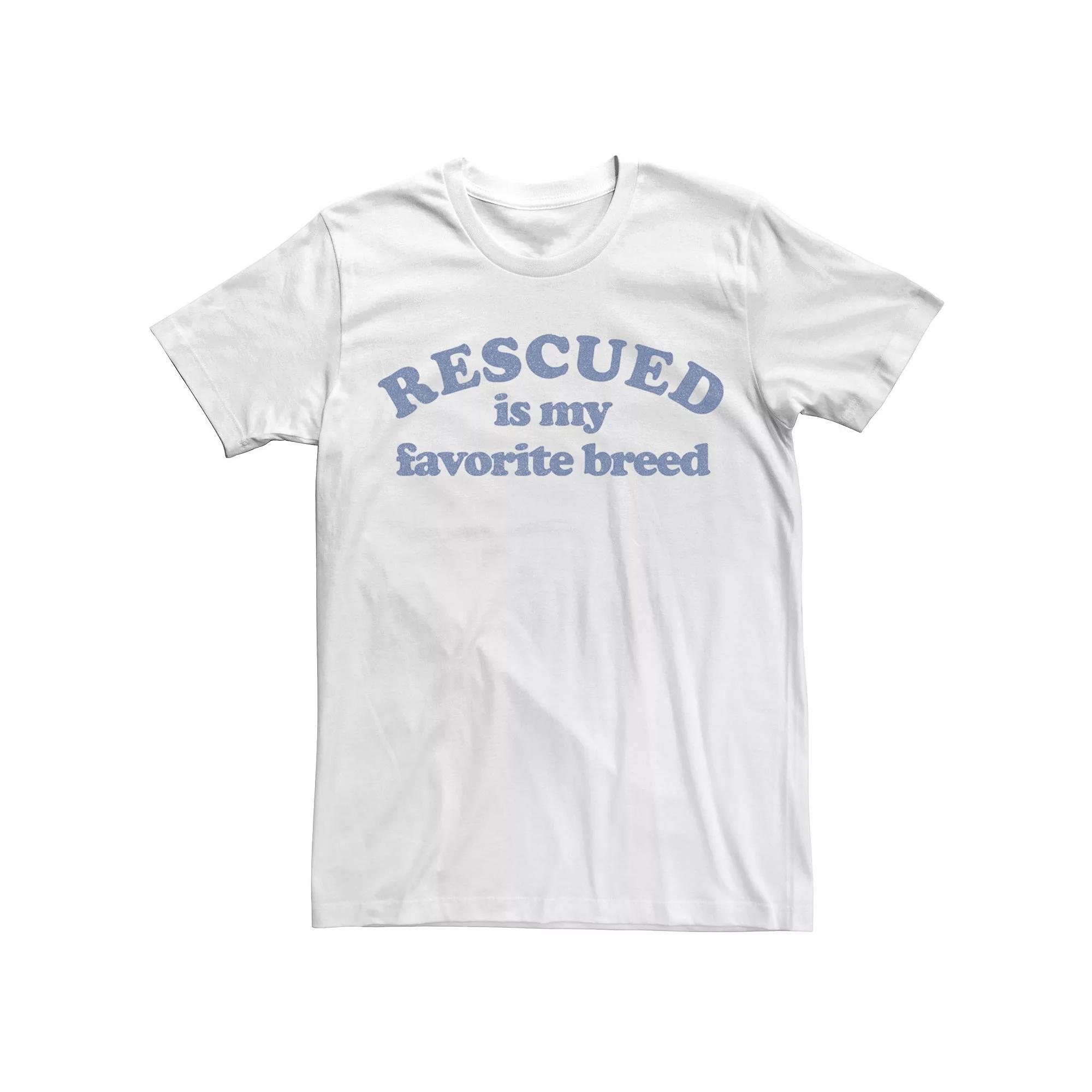 Men's Rescued Is My Favorite Breed Tee,  Product Image