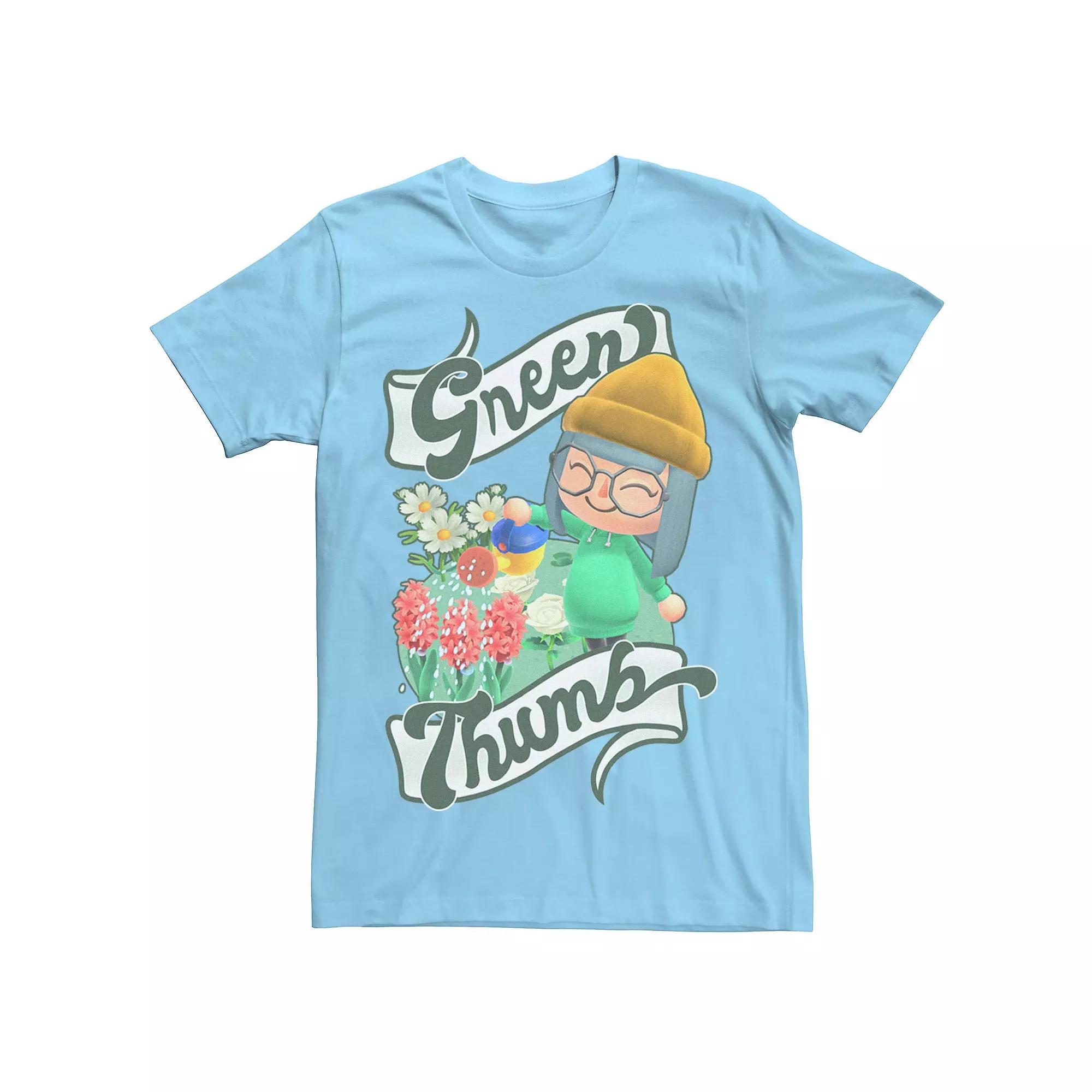 Men's Animal Crossing New Horizons Green Thumb Villager Graphic Tee, Size: 3XL, Light Blue Product Image