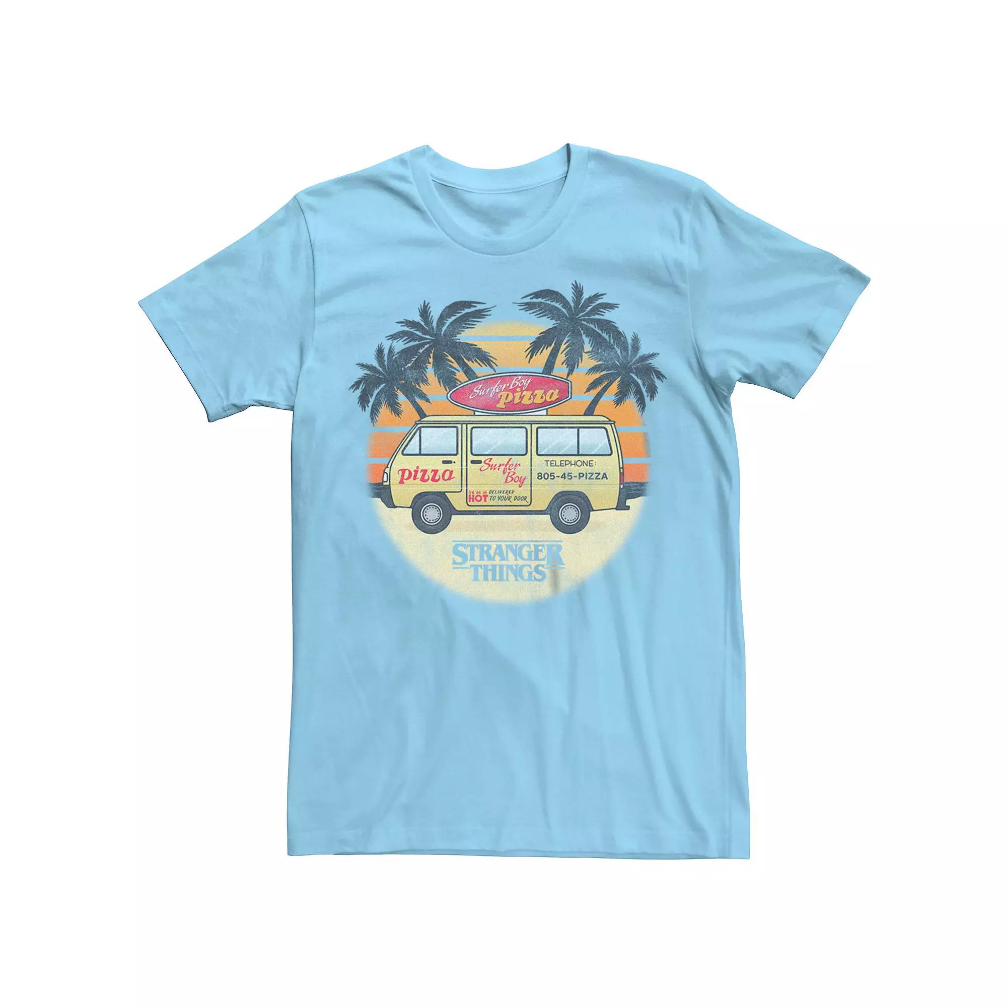 Men's Netflix Stranger Things Surfer Boy Pizza Tee,  Product Image