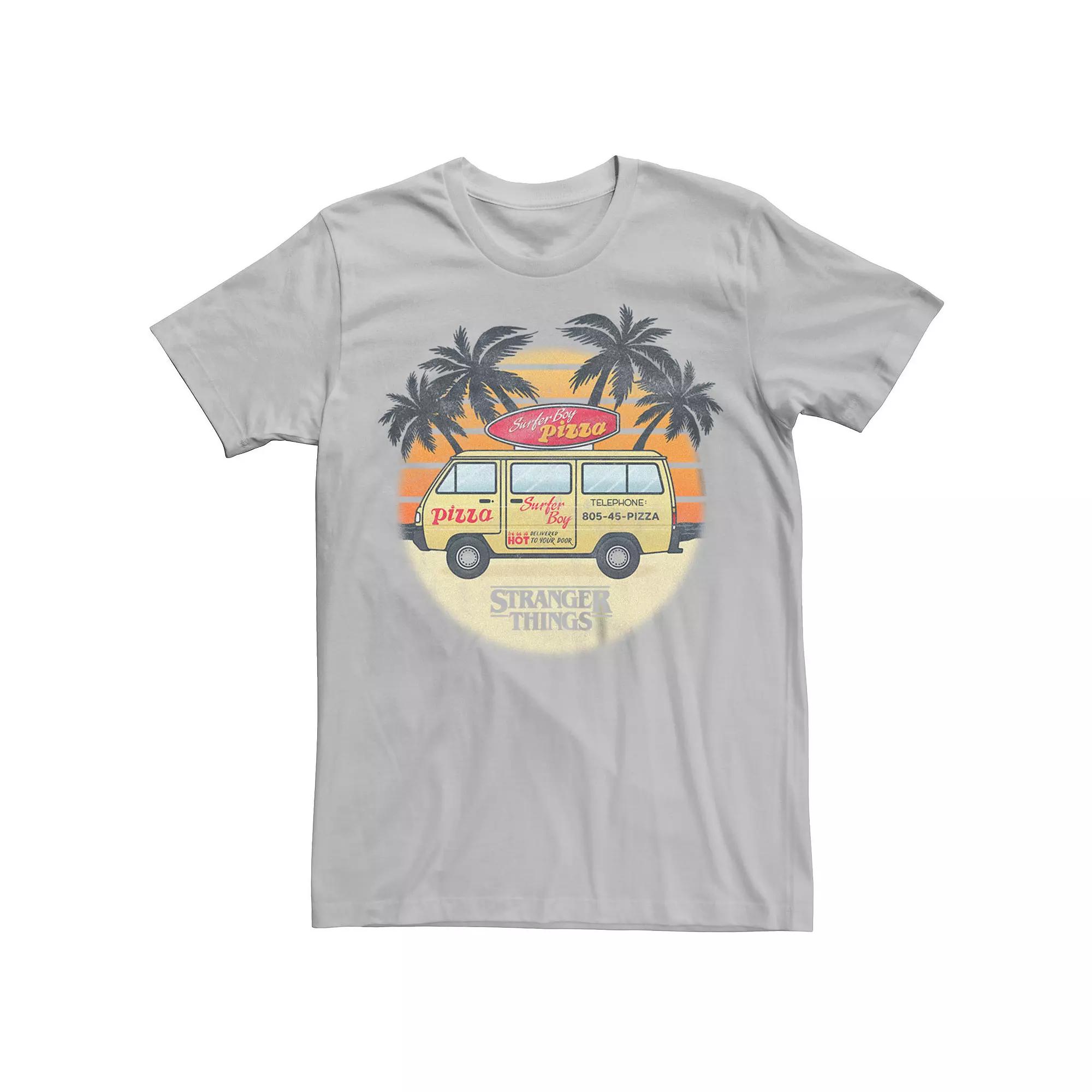 Men's Netflix Stranger Things Surfer Boy Pizza Tee,  Product Image