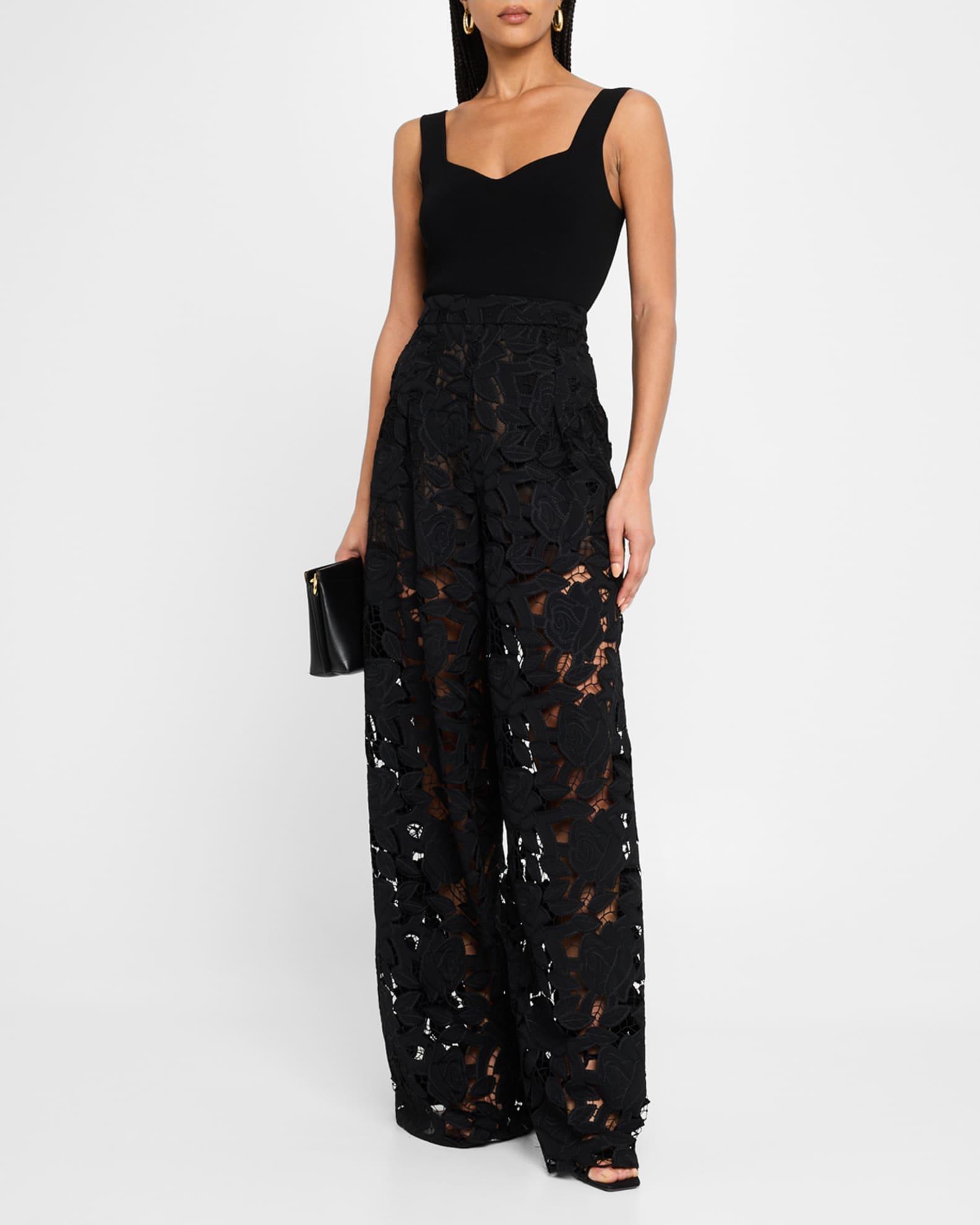 Guipure Lace  Wide Leg Pants Product Image
