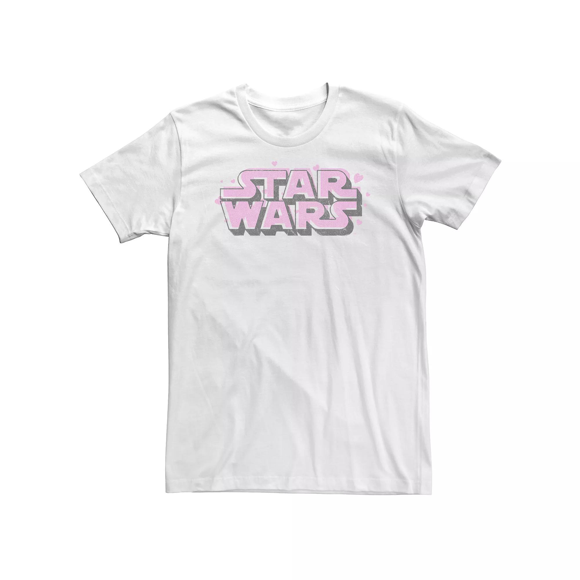 Big & Tall Star Wars Floating Hearts Tee, Men's, Size: XXL Tall, White Product Image