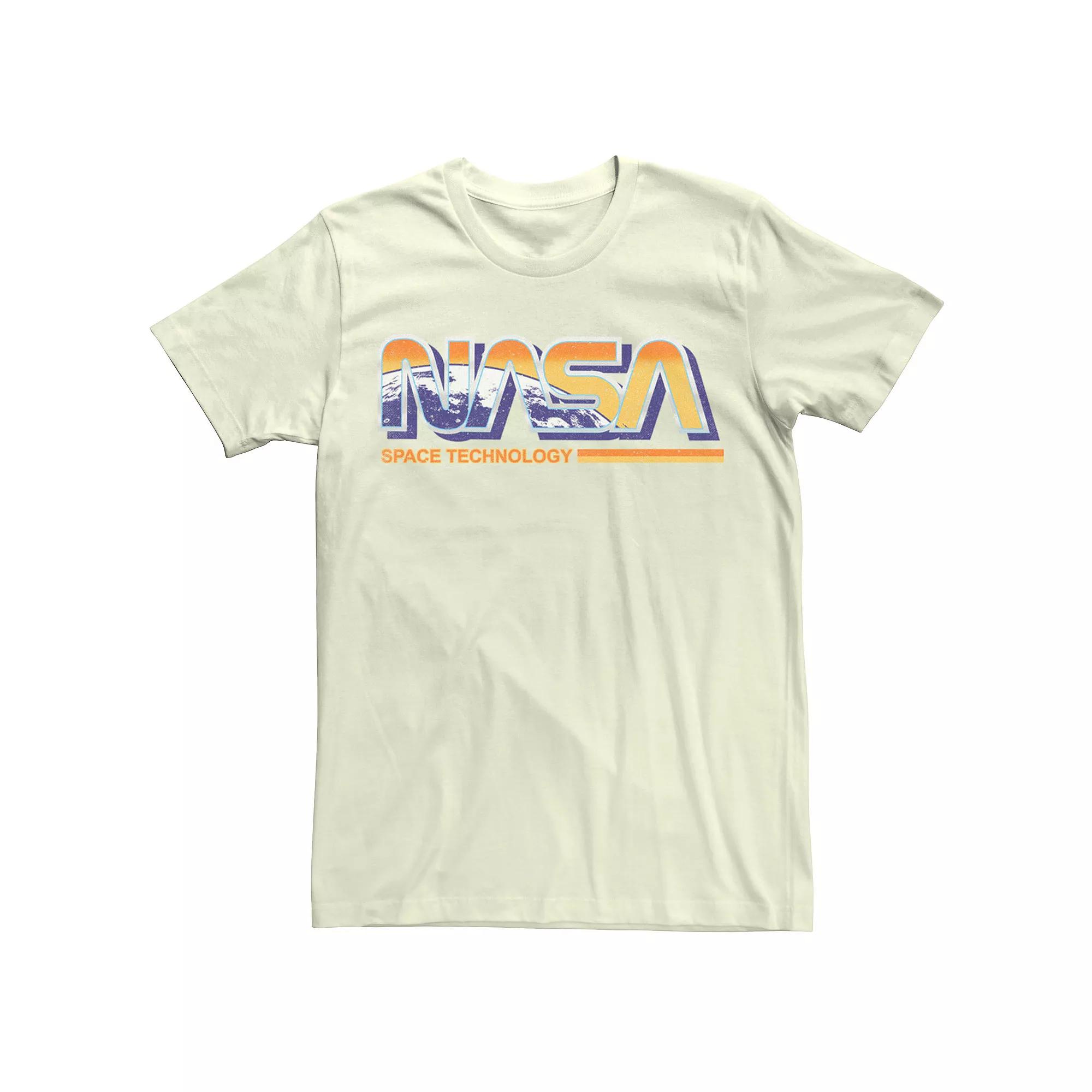 Men's NASA Space Technology Retro Rainbow Logo Tee,  Product Image