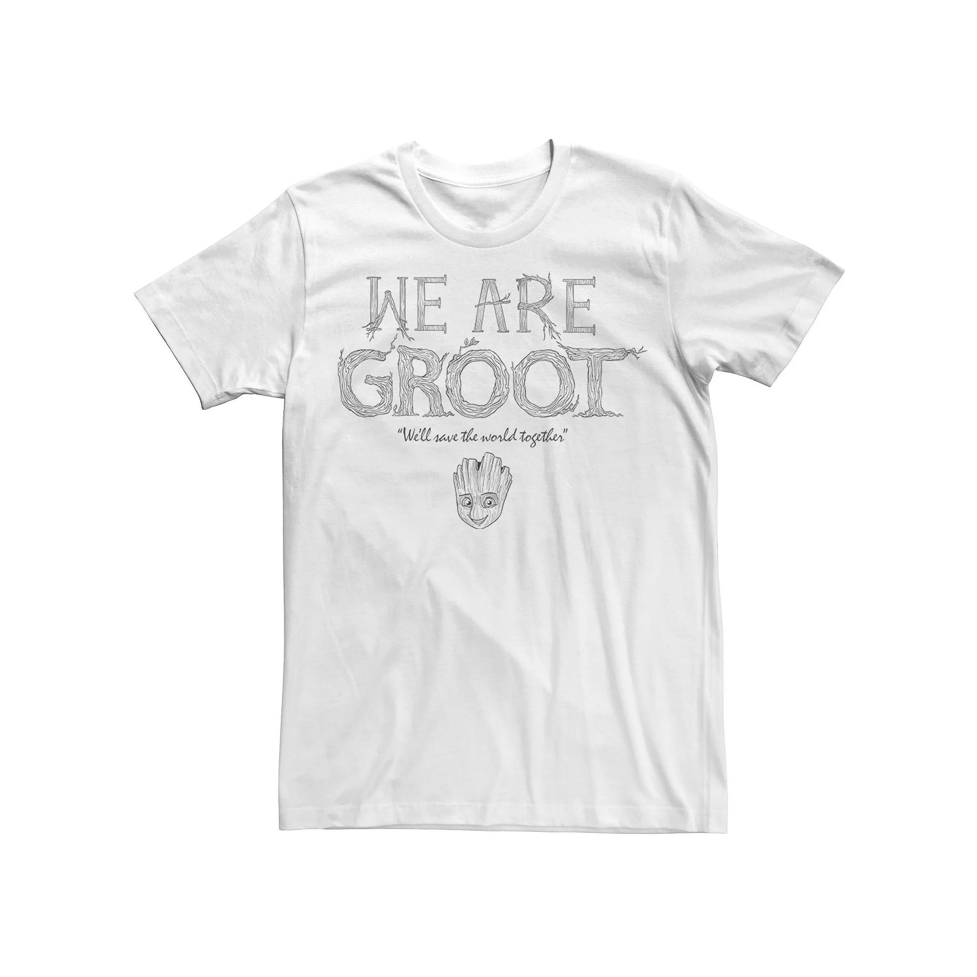 Men's Marvel Earth Day We Are Groot Sketch Tee,  Product Image