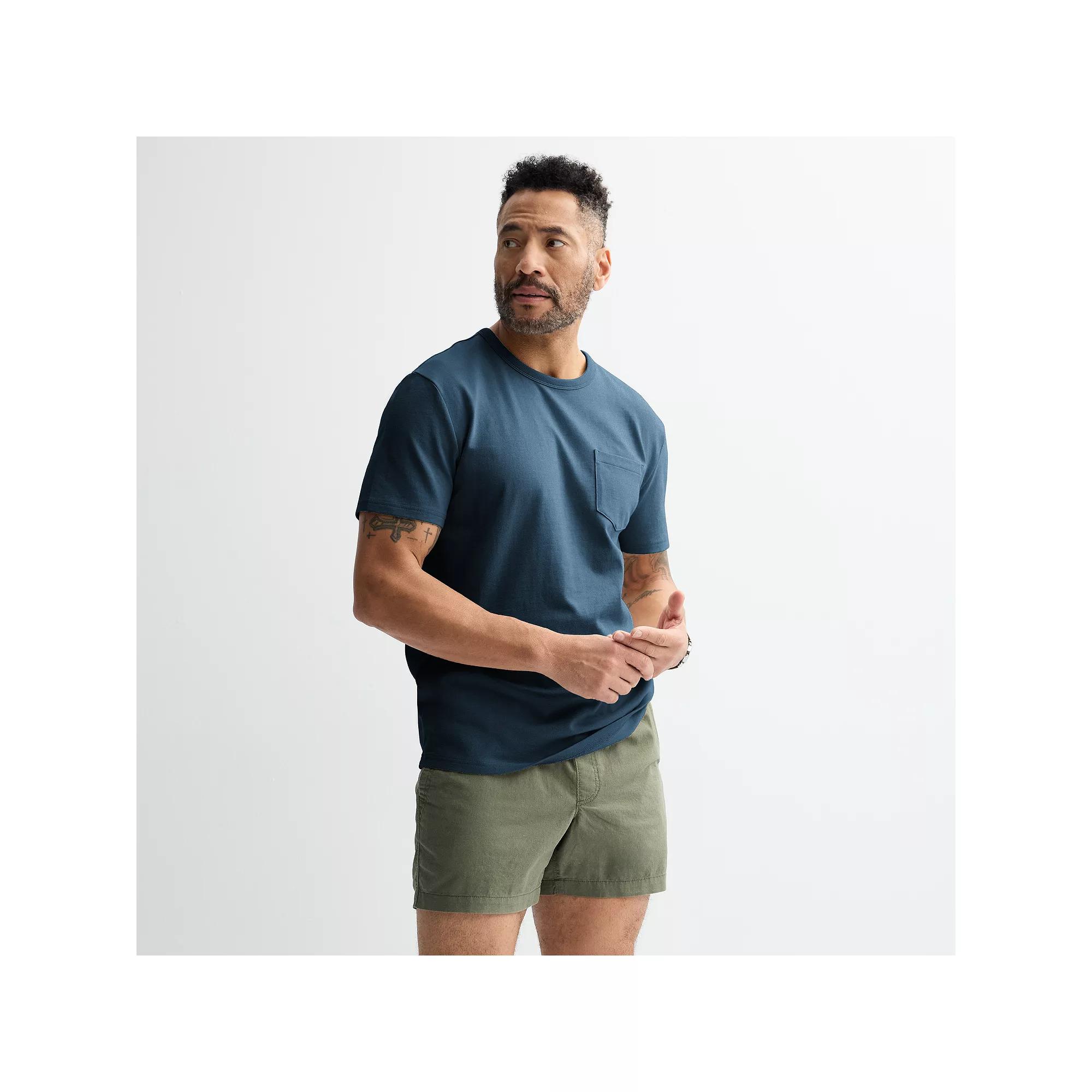 Men's Sonoma Goods For Life® Crewneck Short Sleeve Heavy Weight T-Shirt, Size: Medium, Grey Product Image