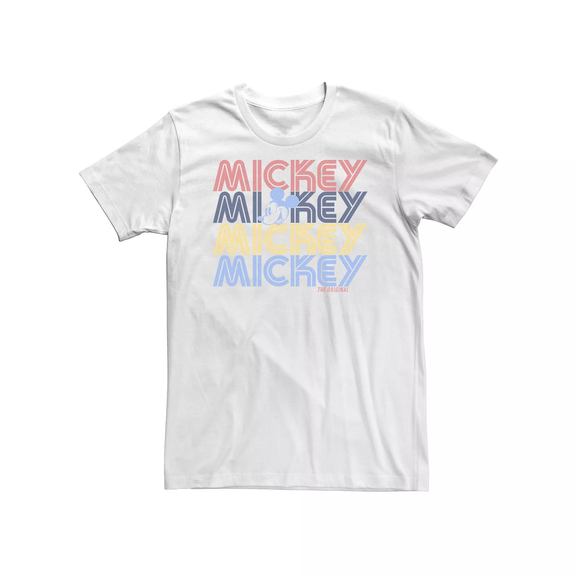 Disney's Mickey Mouse Big & Tall Word Stack Tee, Men's,  Product Image