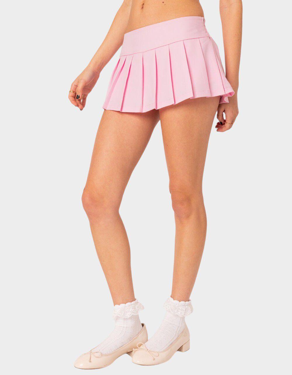 EDIKTED Talya Pleated Mini Skort - LIGHT PINK Product Image