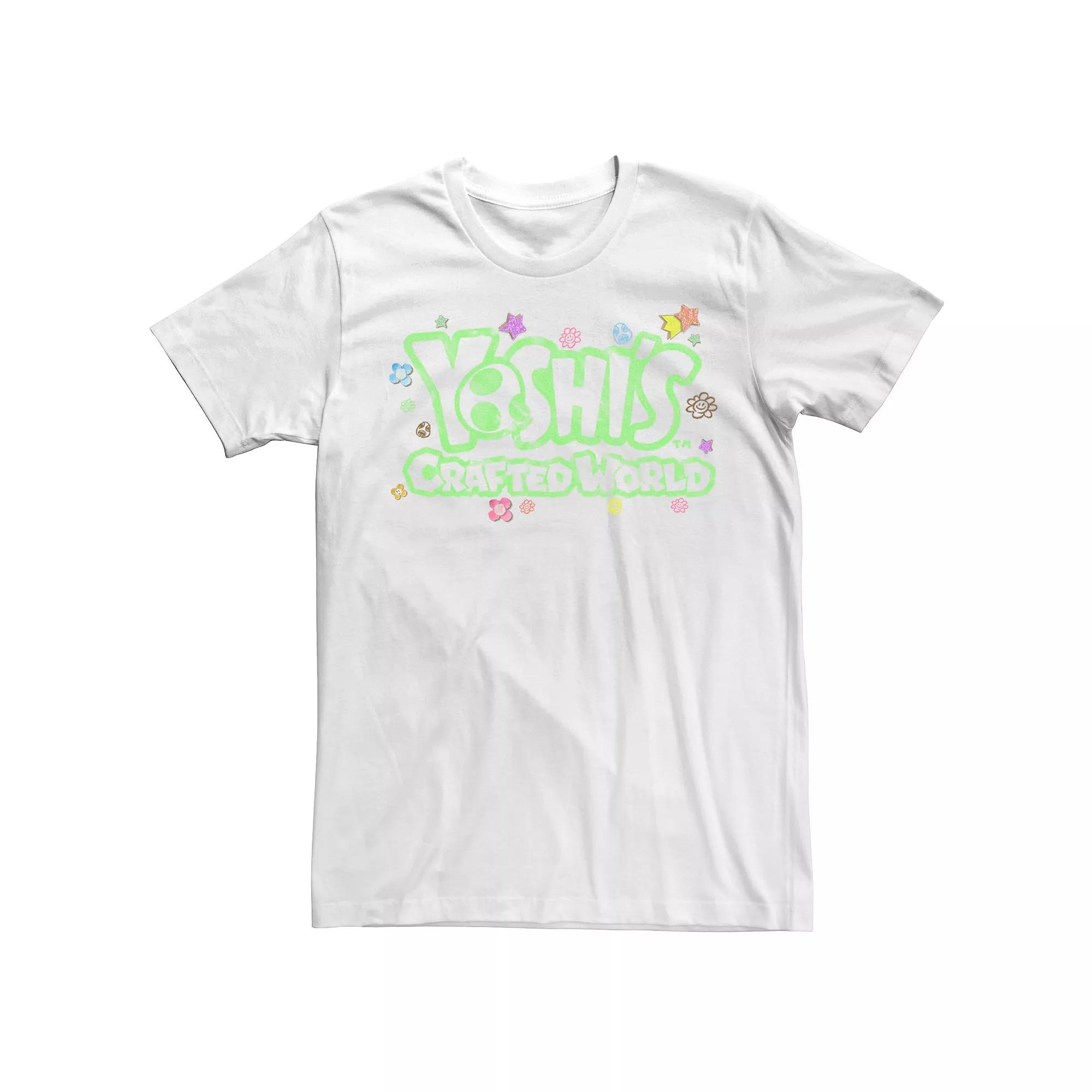 Men's Nintendo Yoshi's Crafted World Floral Logo Tee,  Product Image