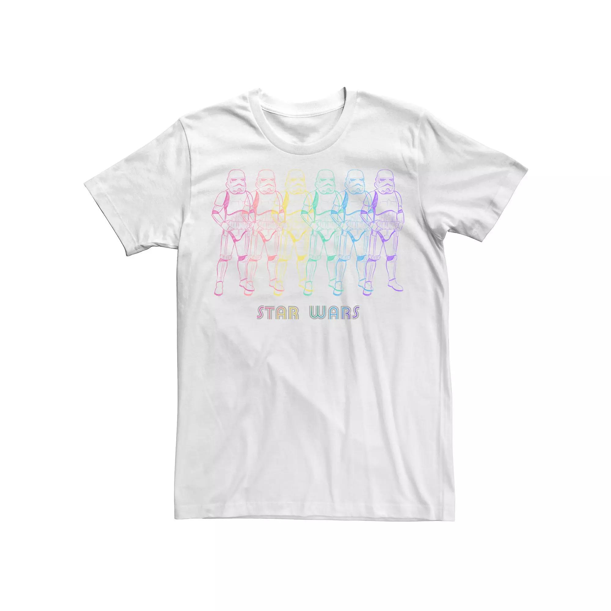 Adult Star Wars Pride Rainbow Stormtroopers Line Up Tee, Men's, Size: XL, White Product Image