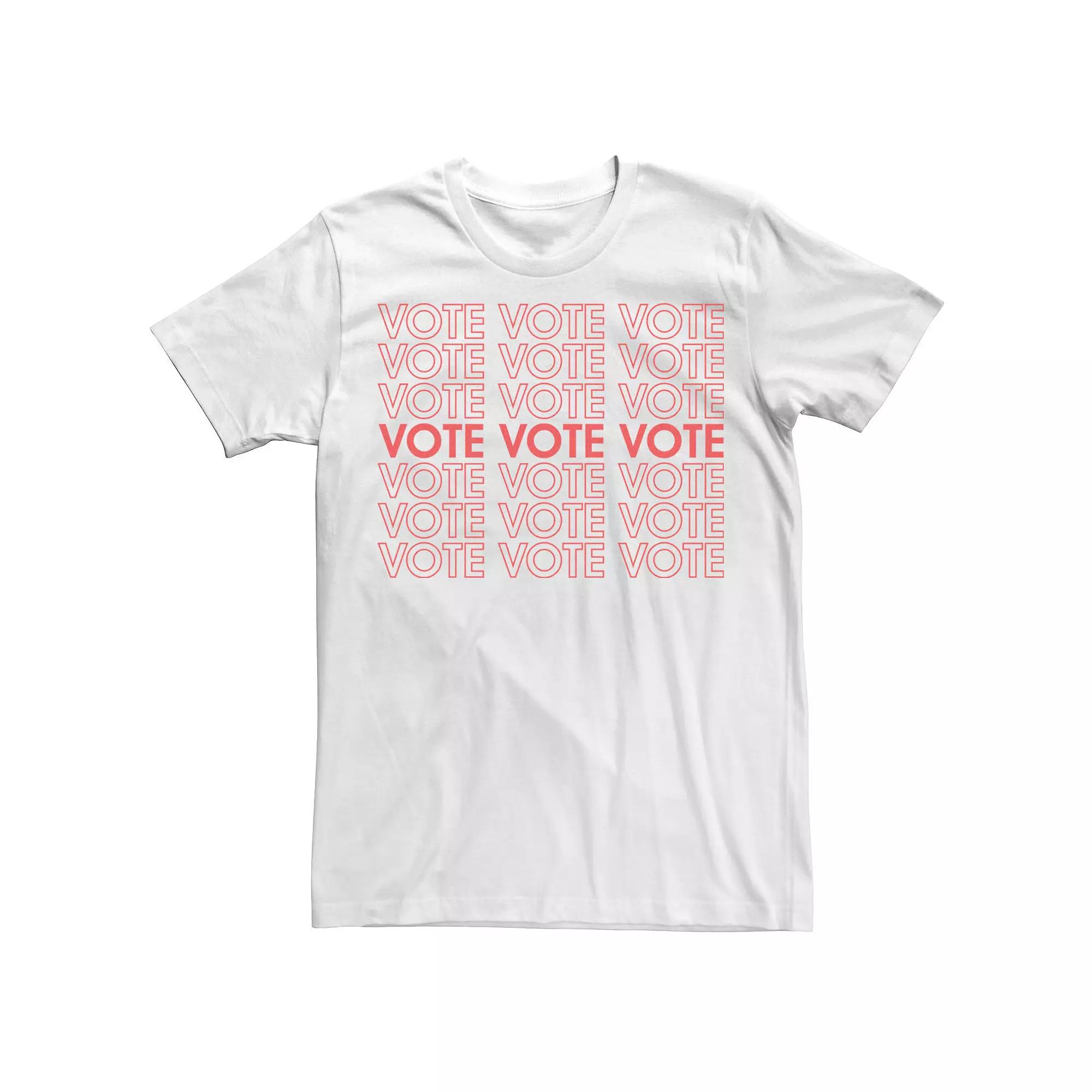 Men's Vote Vote Vote Text Stack Tee,  Product Image