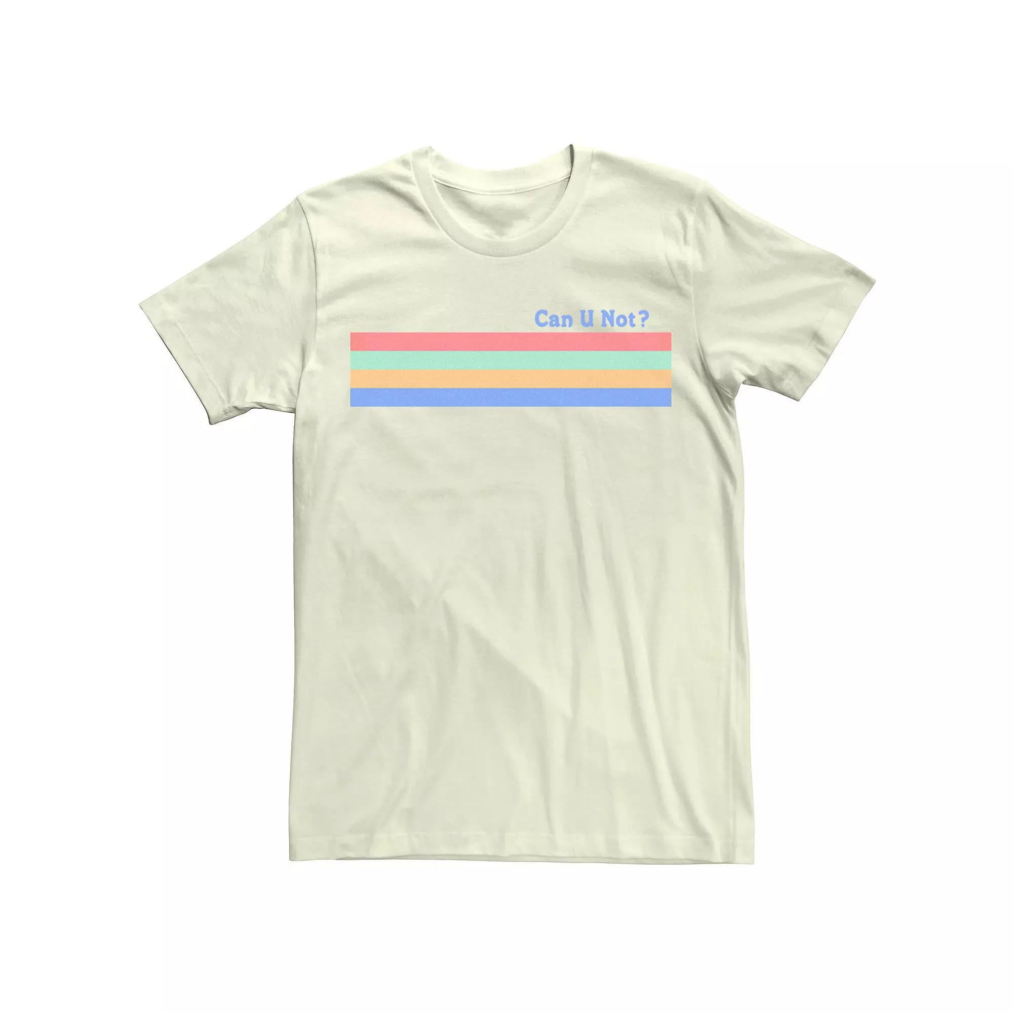 Men's Can U Not Stripes Tee, Size: Medium, Natural Product Image