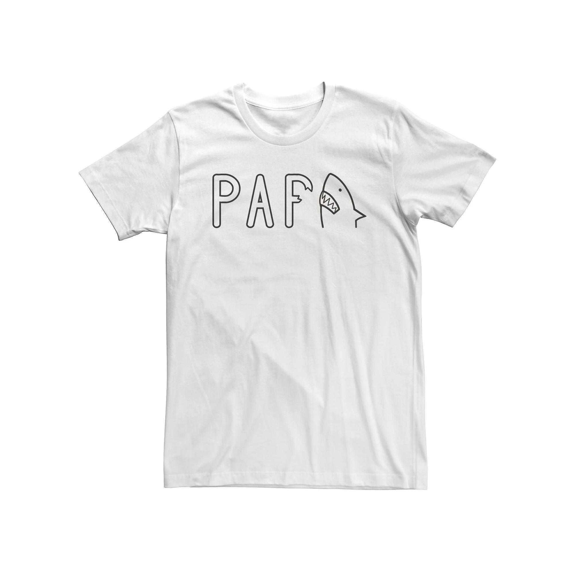 Big & Tall Father's Day Papa Shark Bite Tee, Men's,  Product Image