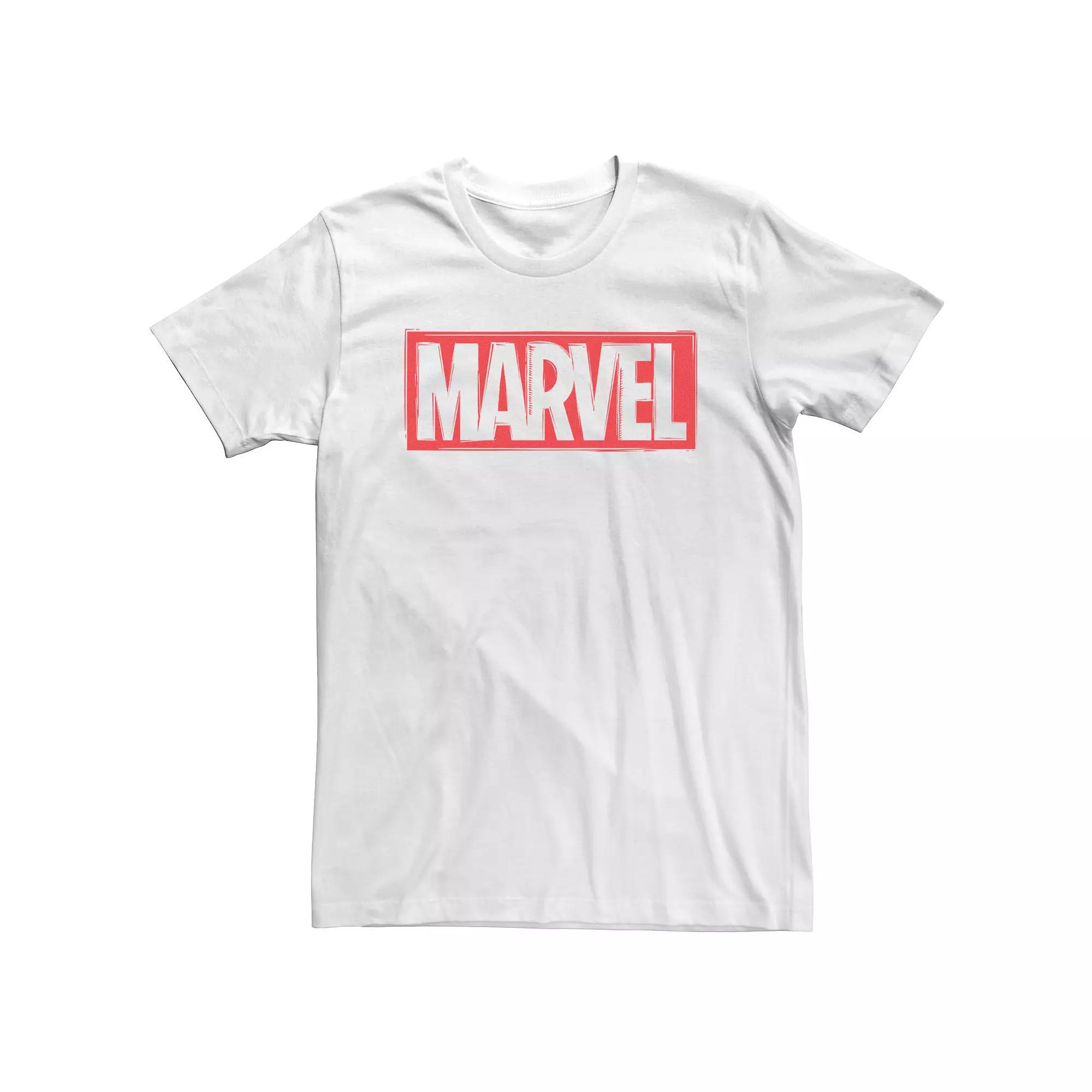 Big & Tall Marvel Woodcut Logo Tee, Men's,  Product Image