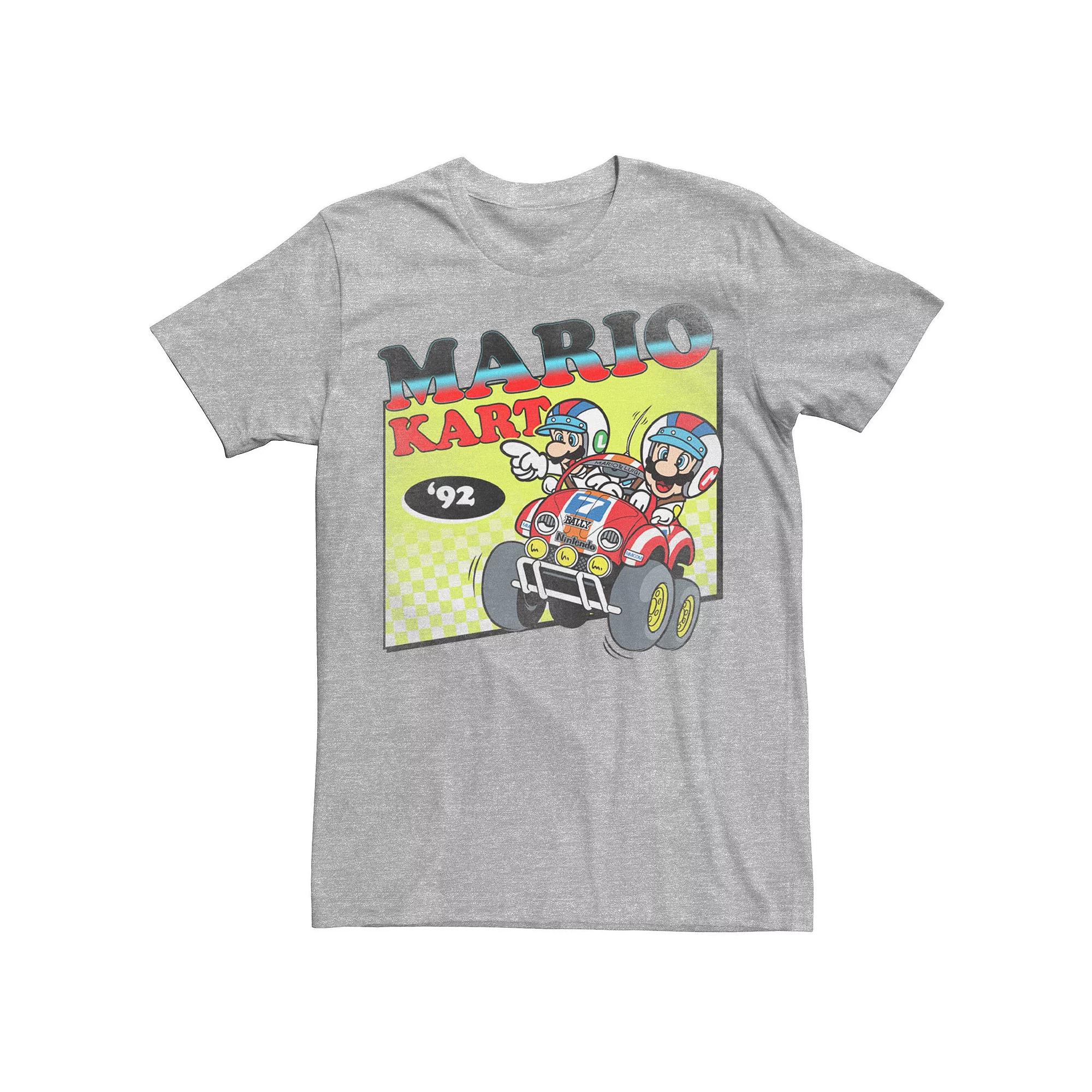 Men's Mario Kart Karting Retro Boxed Up Logo Tee,  Product Image