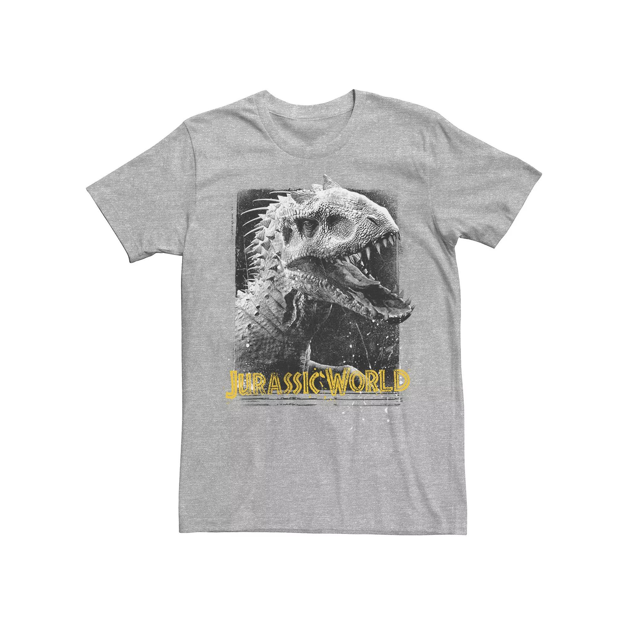 Men's Jurassic World Indominus Rex Profile View Tee, Size: XXL, Athletic Grey Product Image