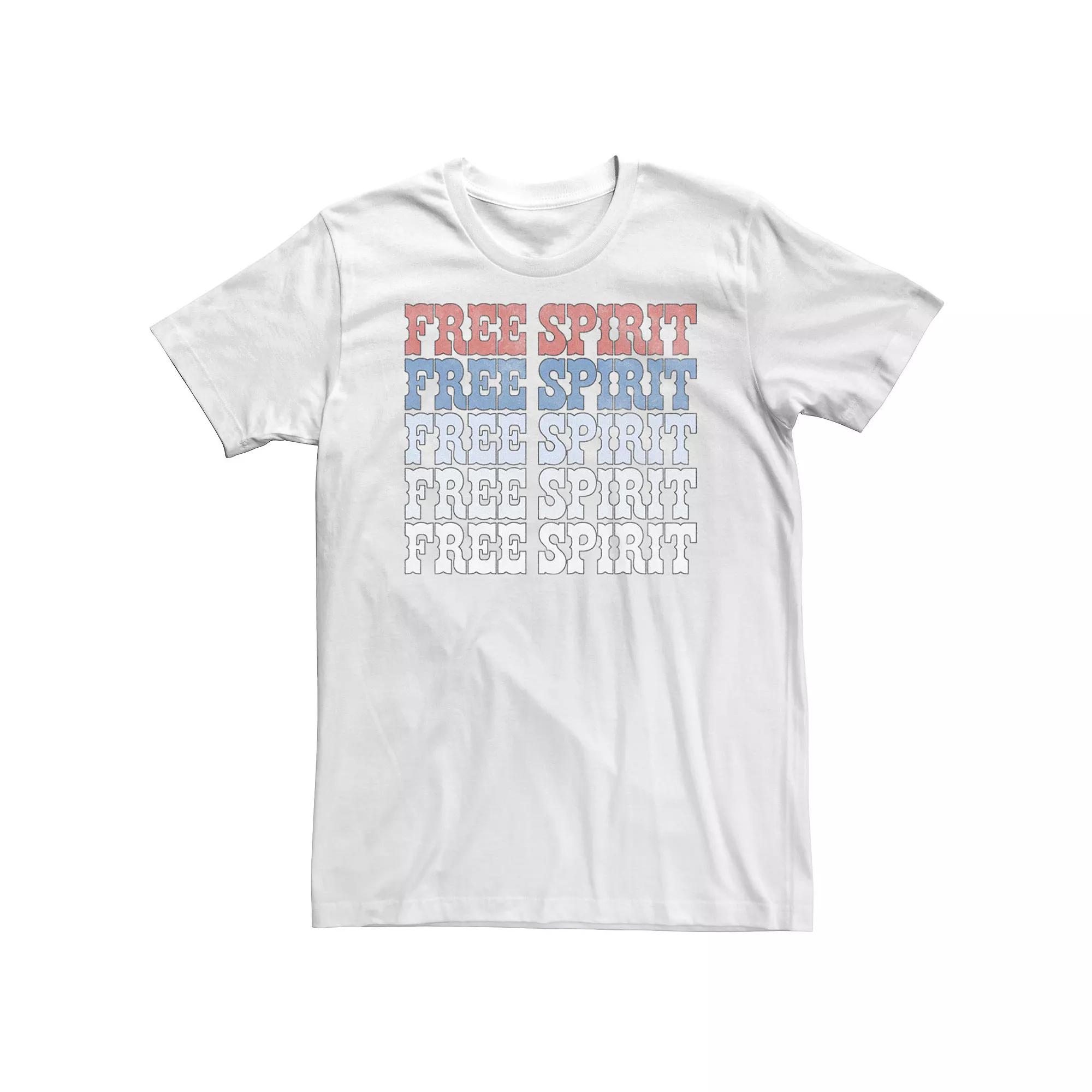 Big & Tall Americana Free Spirit Red, White & Blue Text Tee, Men's,  Product Image