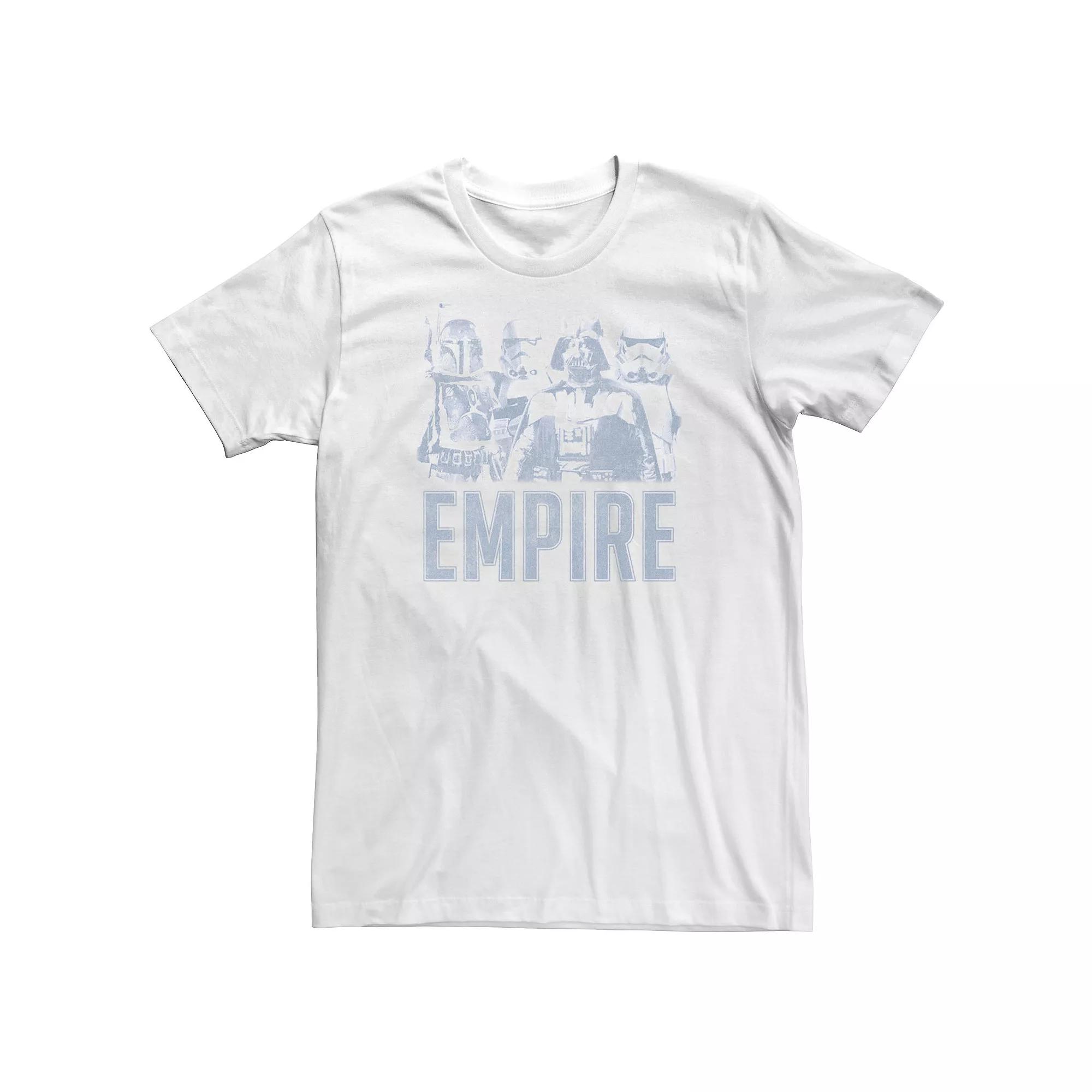 Big & Tall Star Wars Empire Blue Hue Stamp Tee, Men's, Size: 4XL, White Product Image