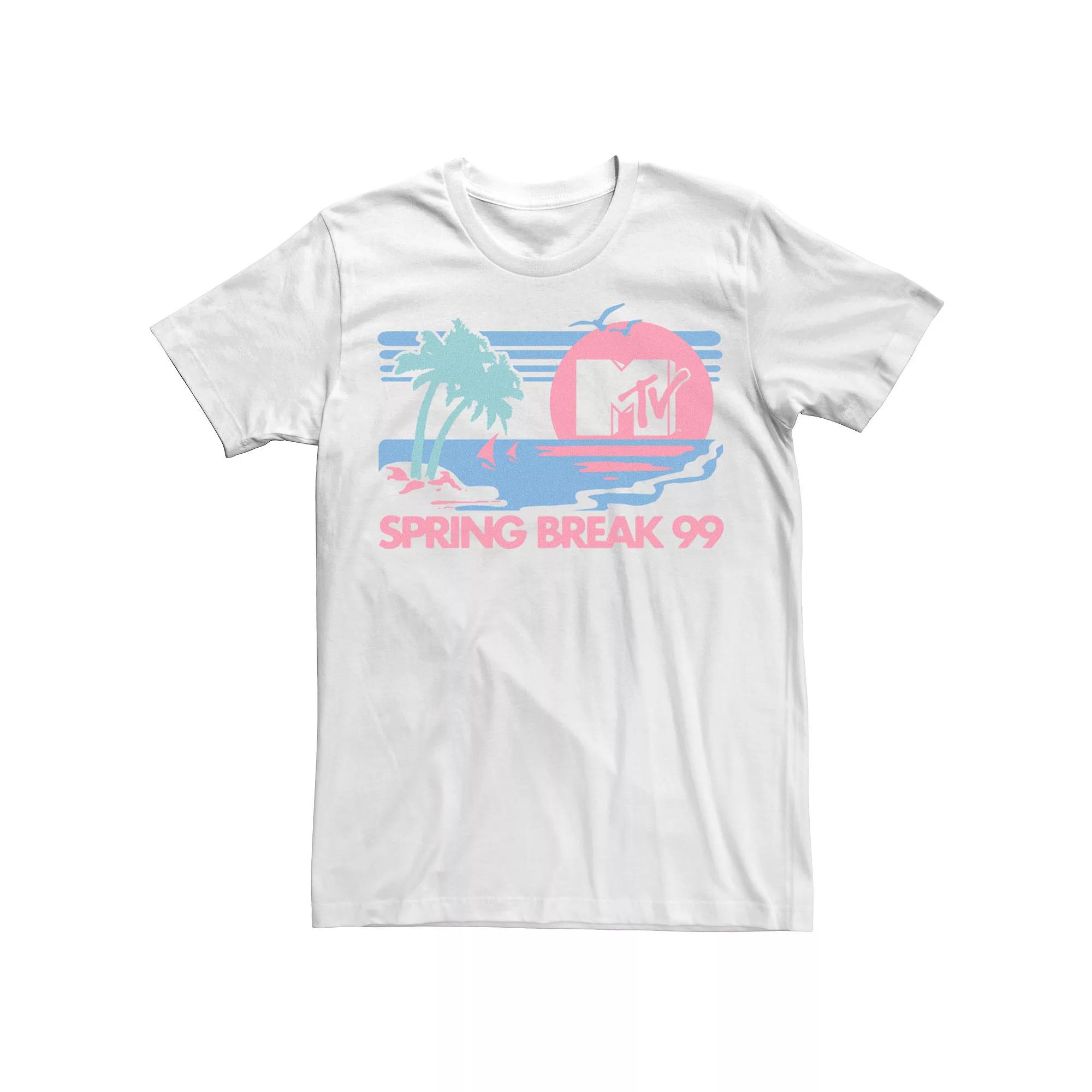 Big & Tall MTV Pastel Colors Beach Spring Break Logo Tee, Men's,  Product Image