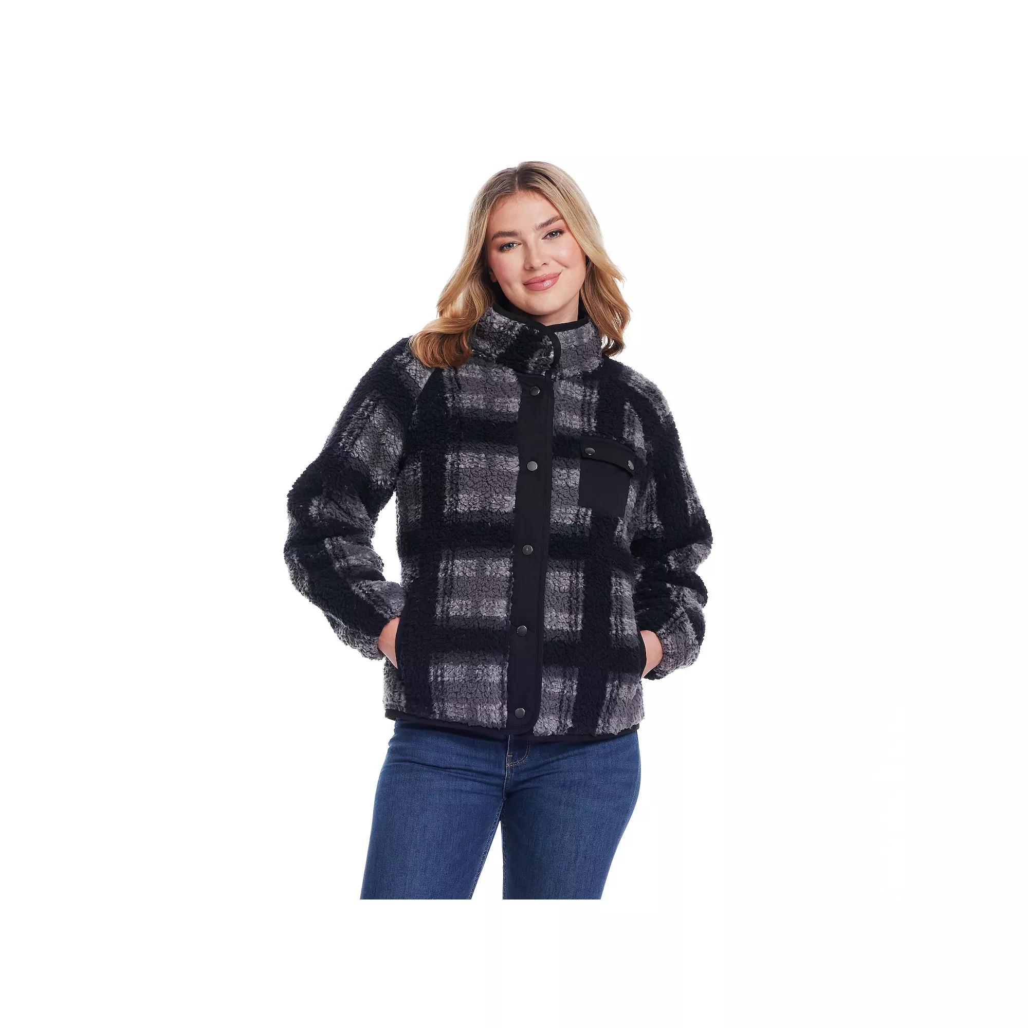 Women's Weathercast Snap Front Bonded Sherpa Fleece Jacket,  Product Image