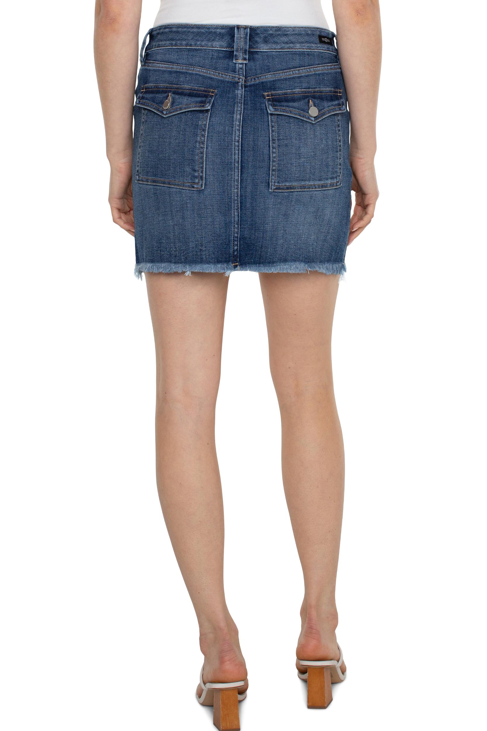 Cargo Skirt w/Frayed Hem Product Image