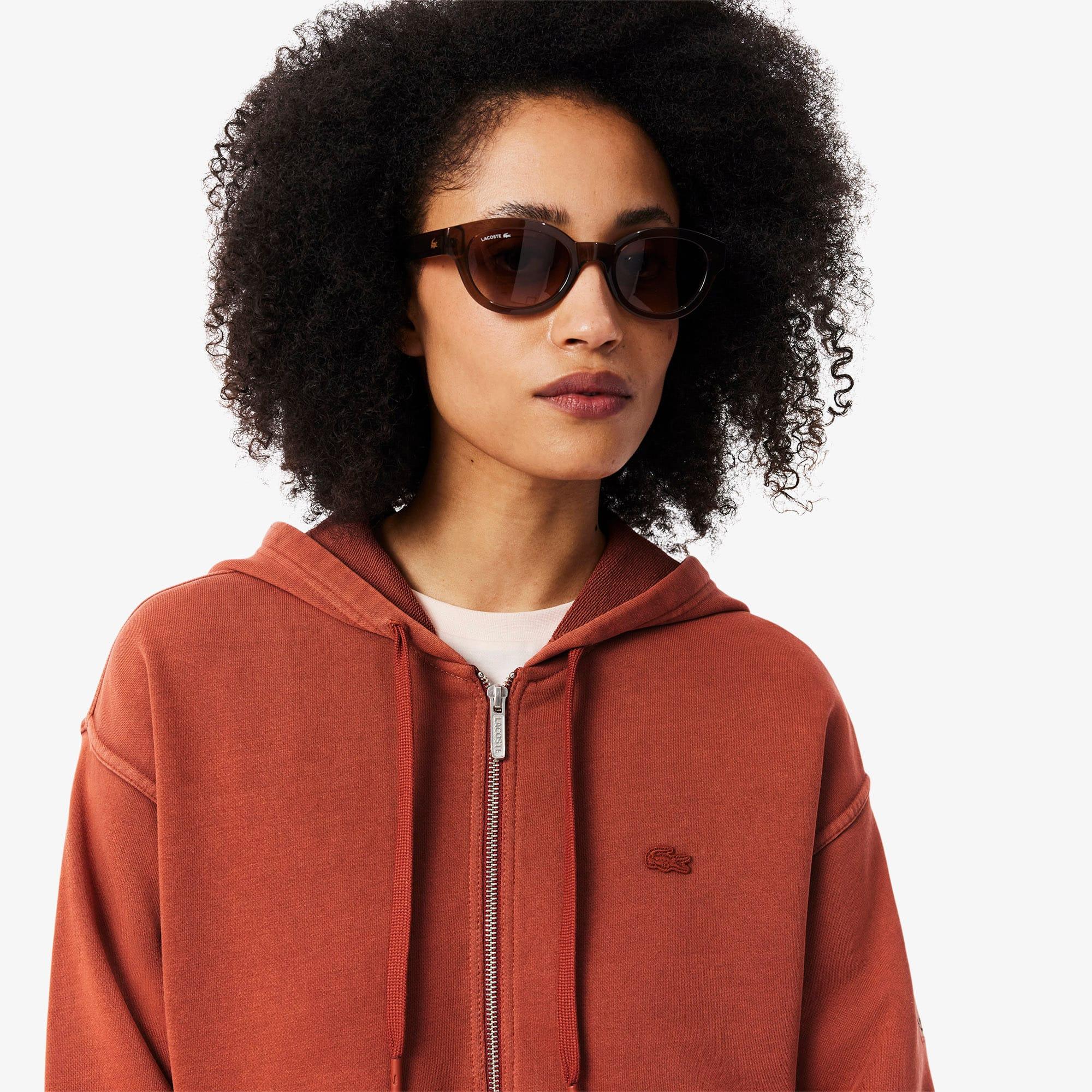 Oversized Wash Effect Zipped Sweatshirt Product Image