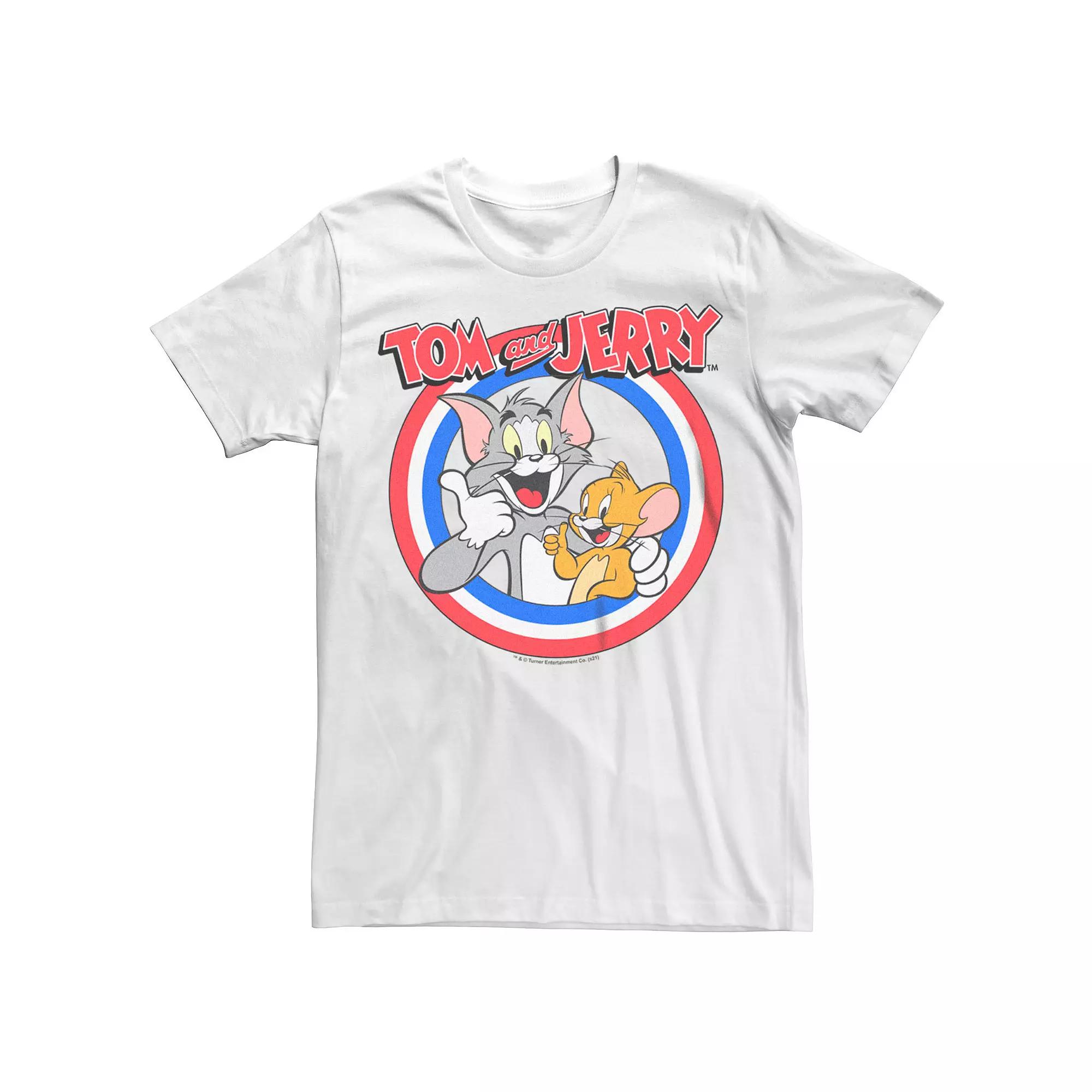 Men's Tom & Jerry Americana Tom And Jerry Logo Tee,  Product Image