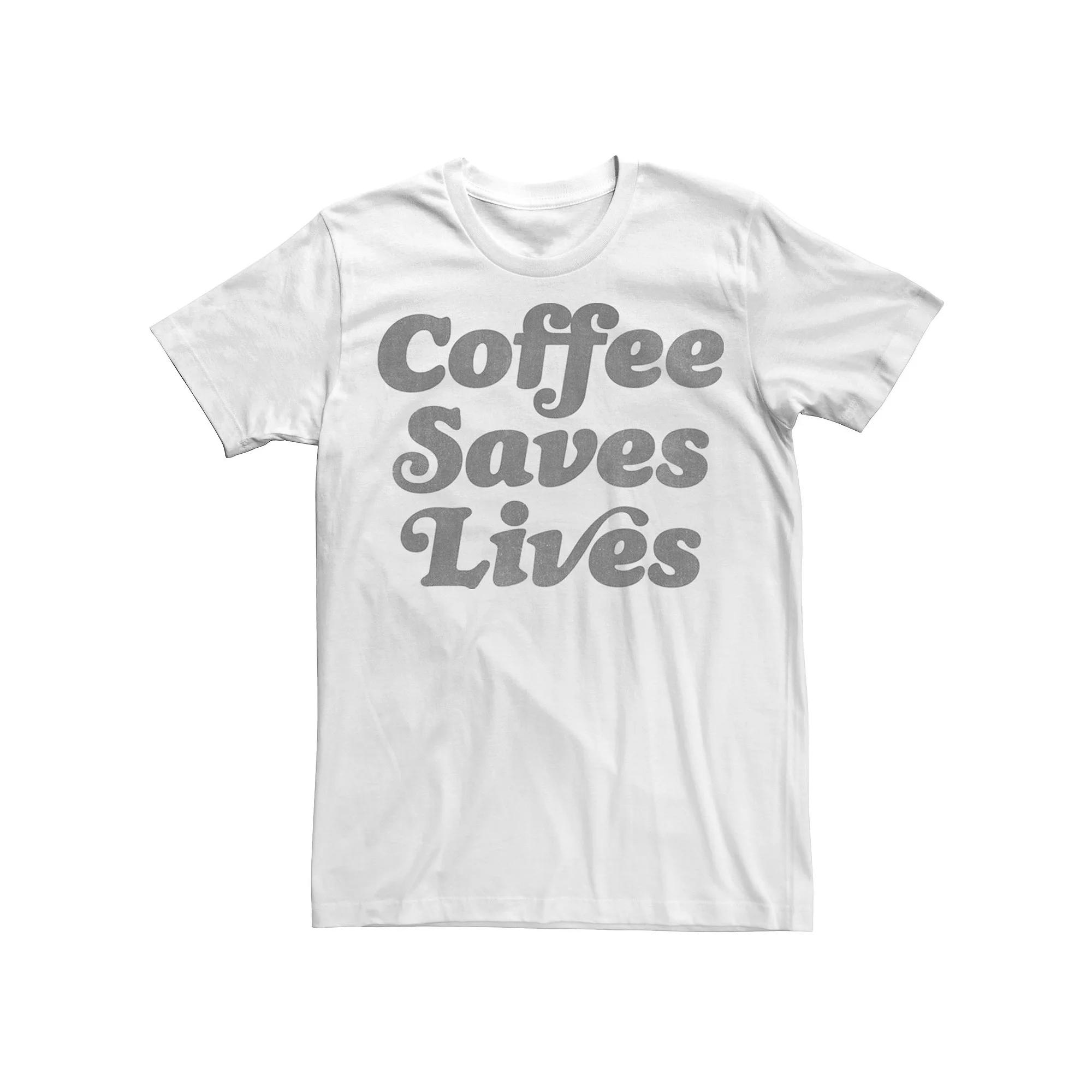 Men's Trendy Coffee Saves Lives Tee,  Product Image