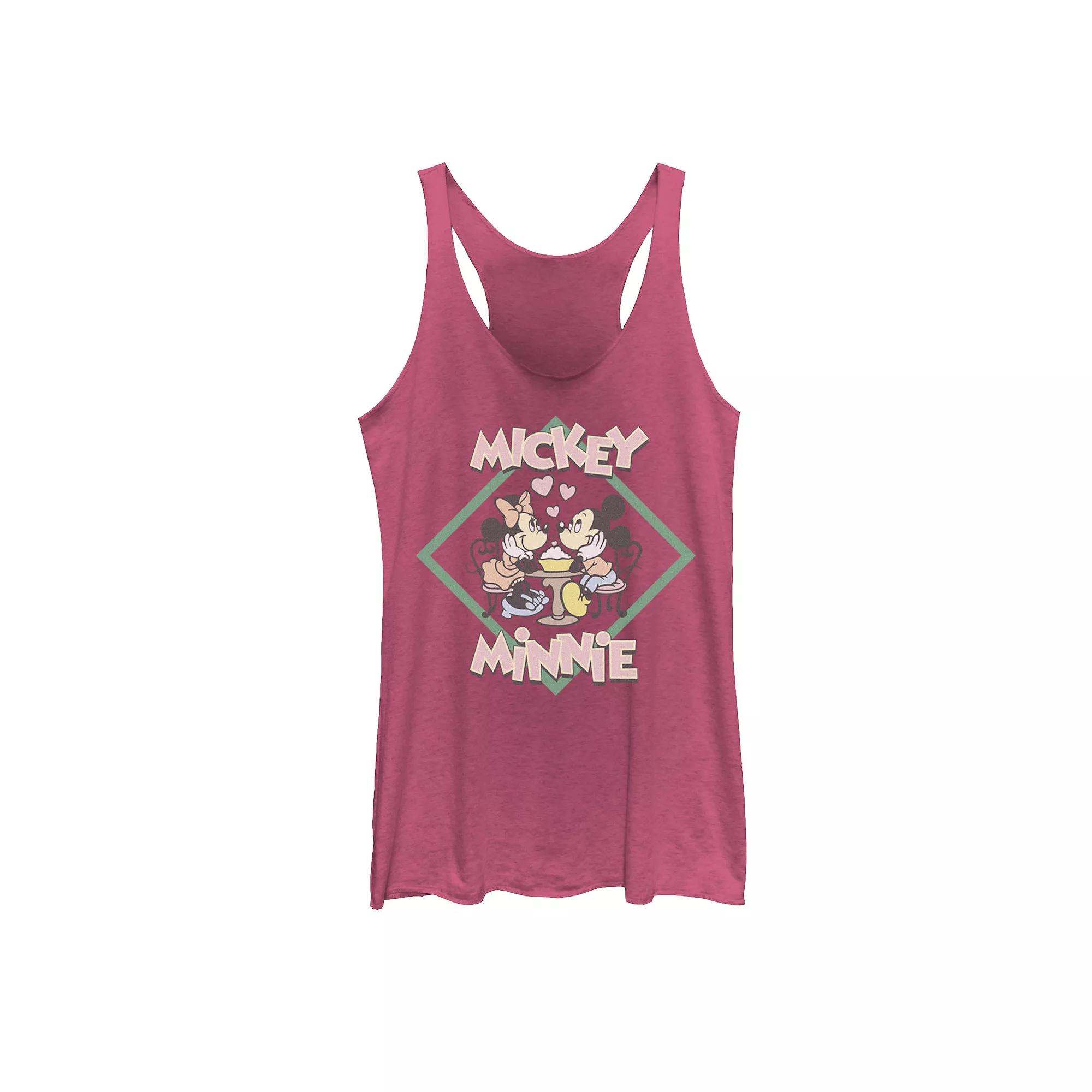 Disney's Mickey And Friends Valentine's Day Mickey & Minnie Racerback Tank Top, Girl's,  Product Image