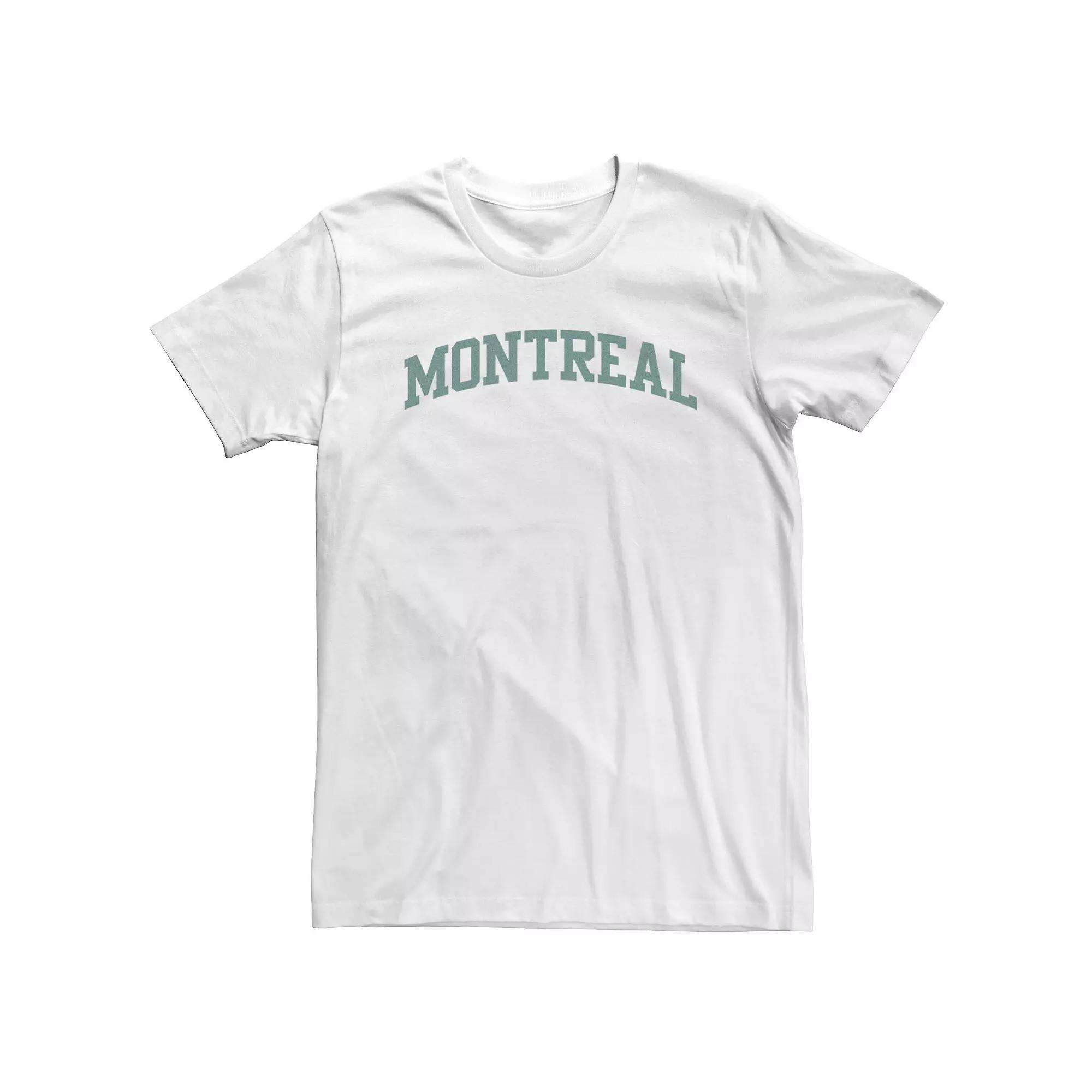 Big & Tall Trendy Montreal Simple Collegiate Text Graphic Tee, Men's,  Product Image