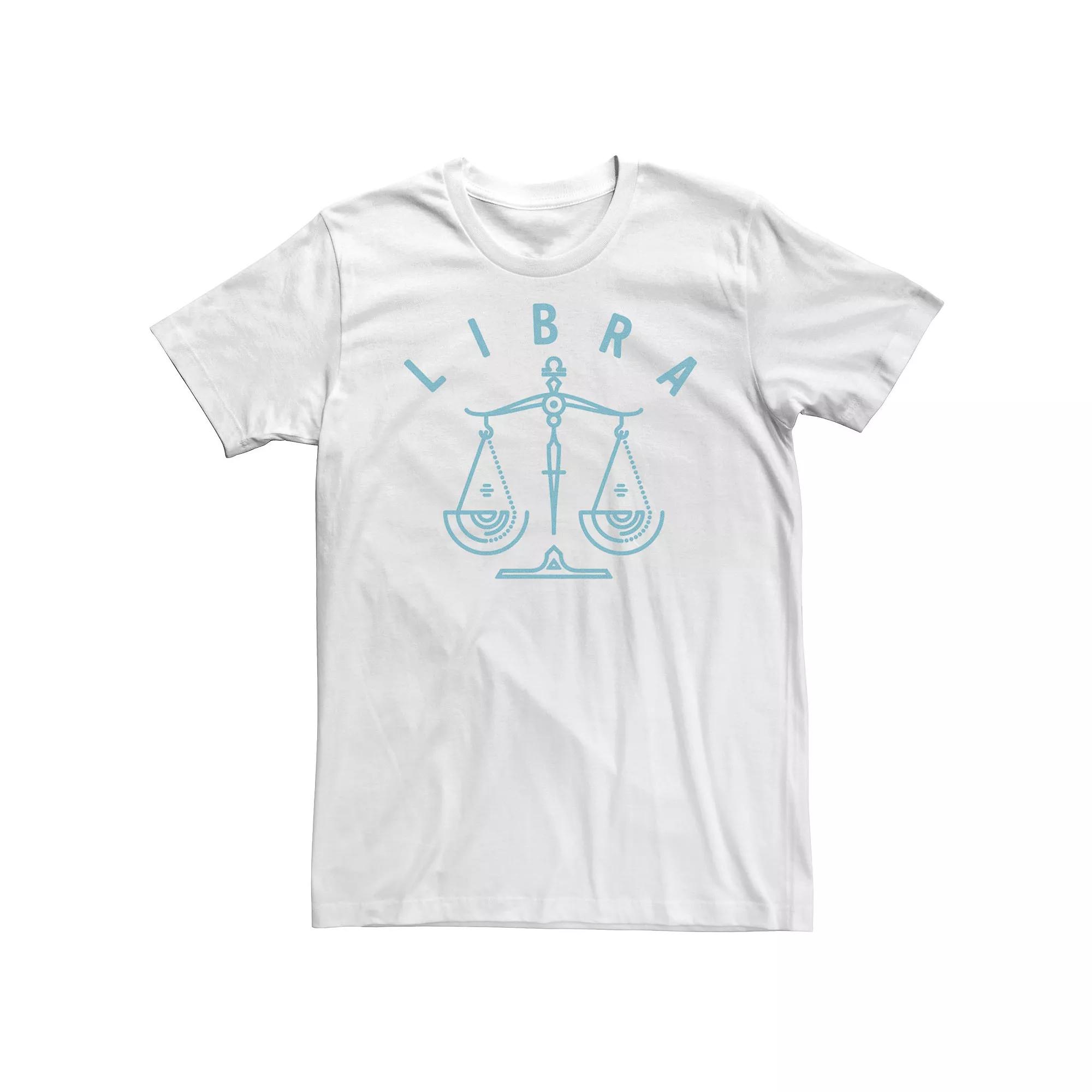 Big & Tall Libra Scale White Ink Sketch Tee, Men's,  Product Image