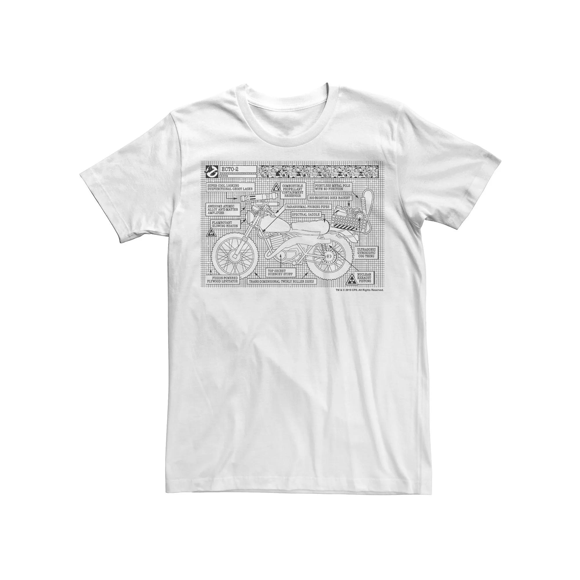 Men's Ghostbusters Ecto-2 Blueprint Graphic Tee,  Product Image