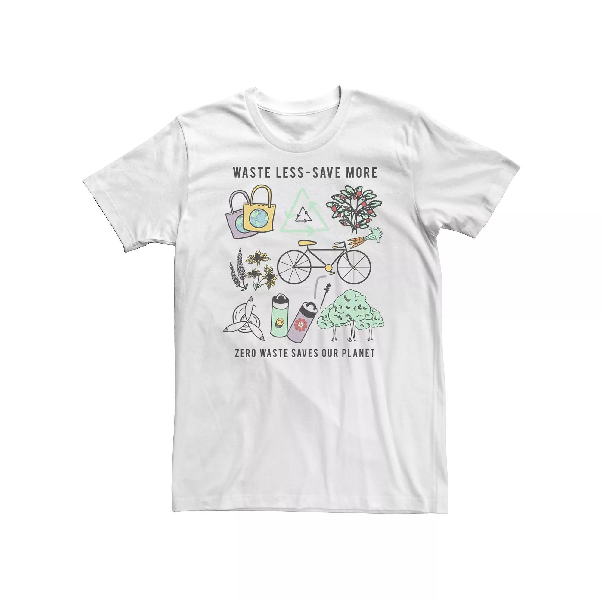 Big & Tall Earth Day "Waste Less Save More" Tee, Men's,  Product Image