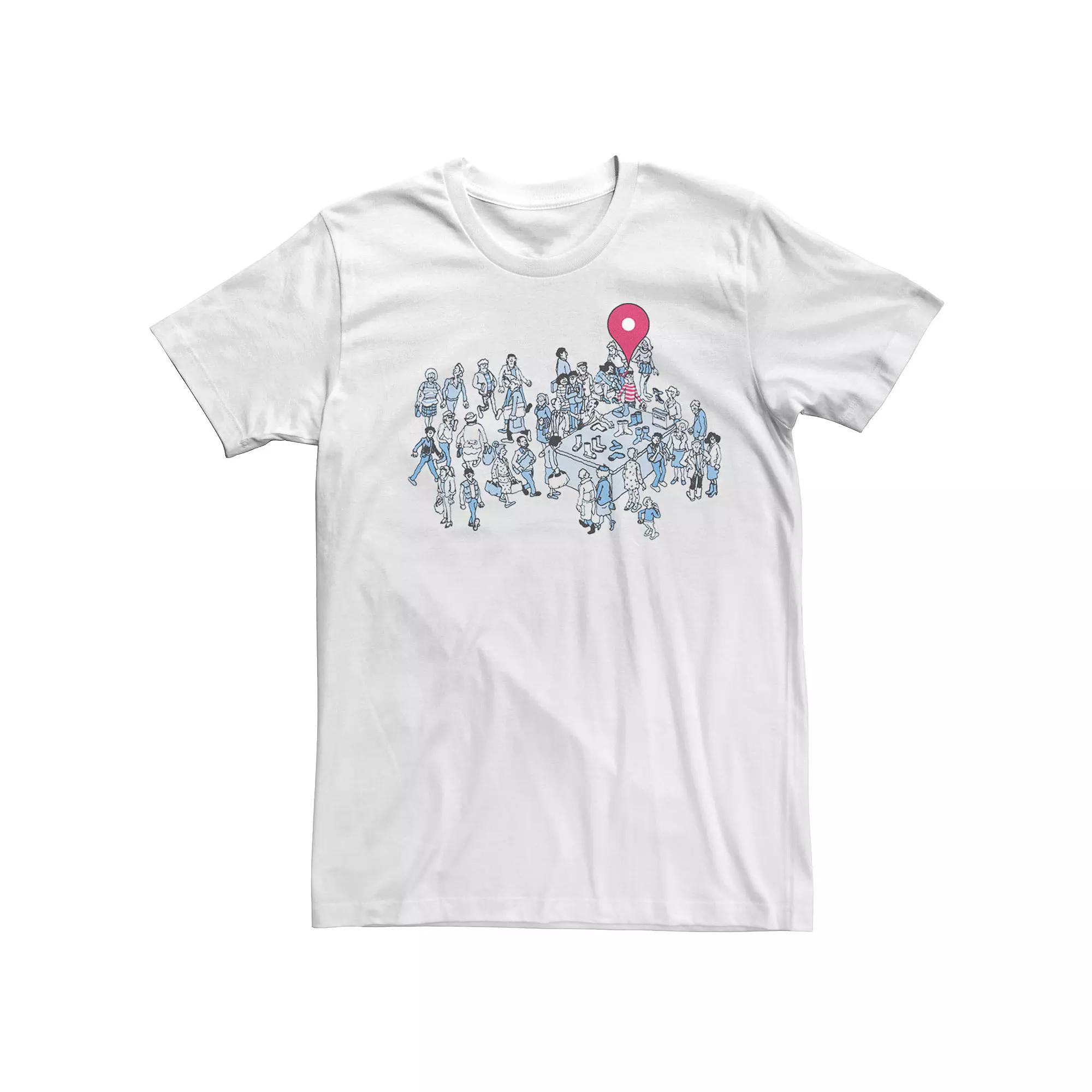 Men's Where's Waldo Location Found Him Shopping Tee,  Product Image