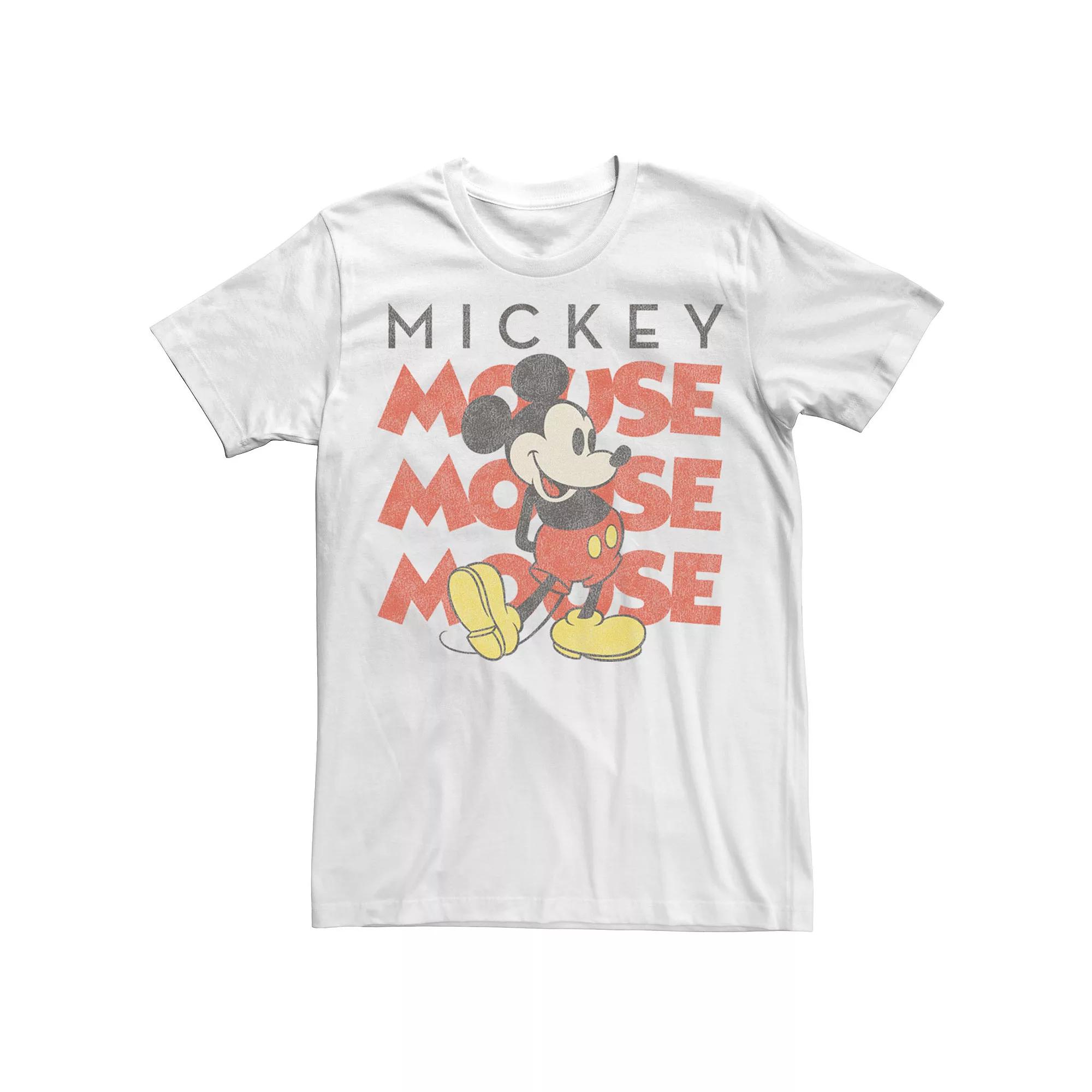 Disney's Mickey And Friends Men's Mickey Mouse Mouse Mouse Tee, Boy's, Size: XXL, White Product Image