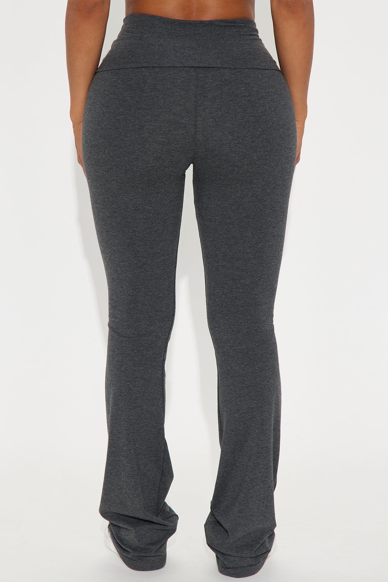 Adriana Foldover Flare Pant - Charcoal Product Image