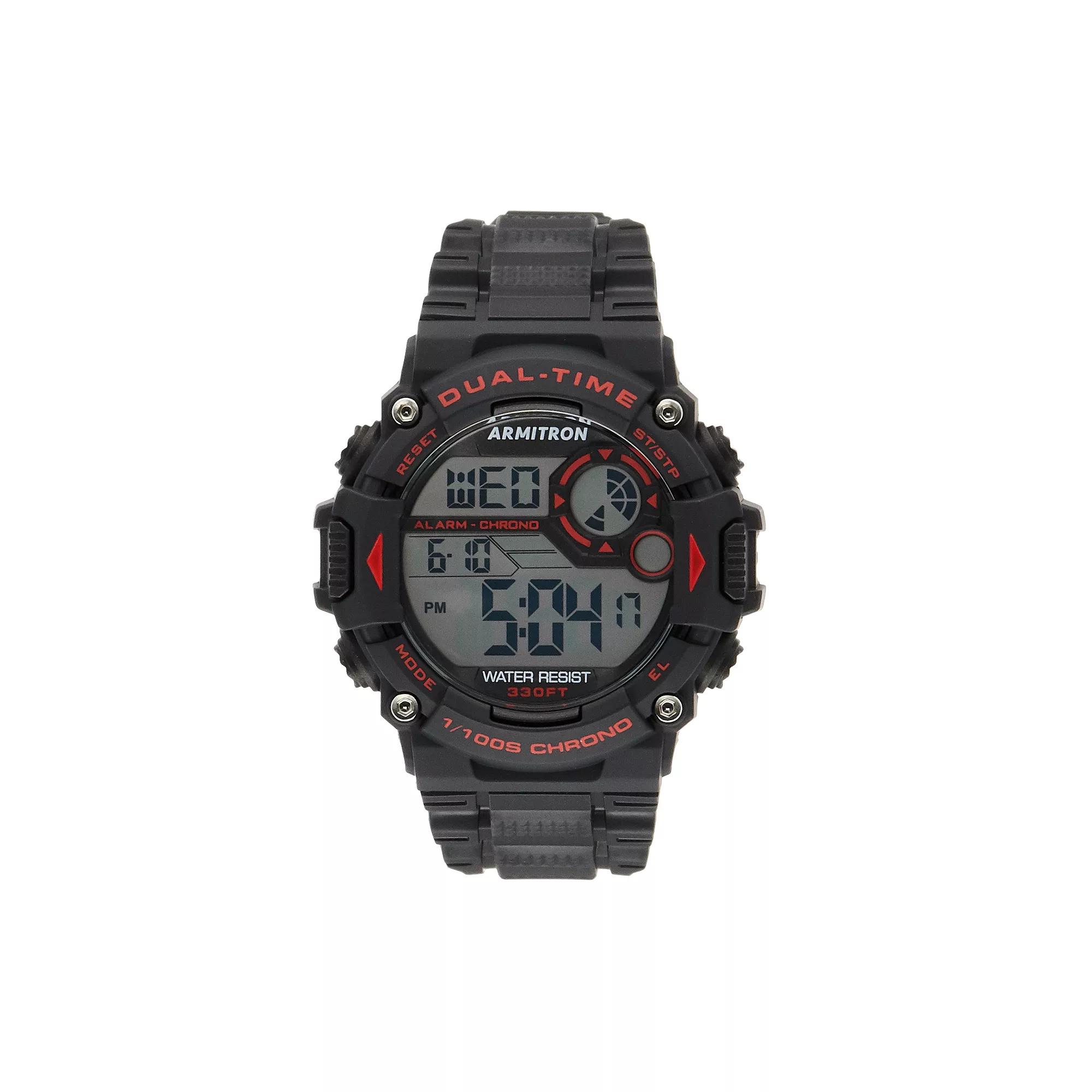 Armitron Pro Sport Extra Large LCD Digital Watch - 40-8356RED, Men's, Size: XL, Black Product Image