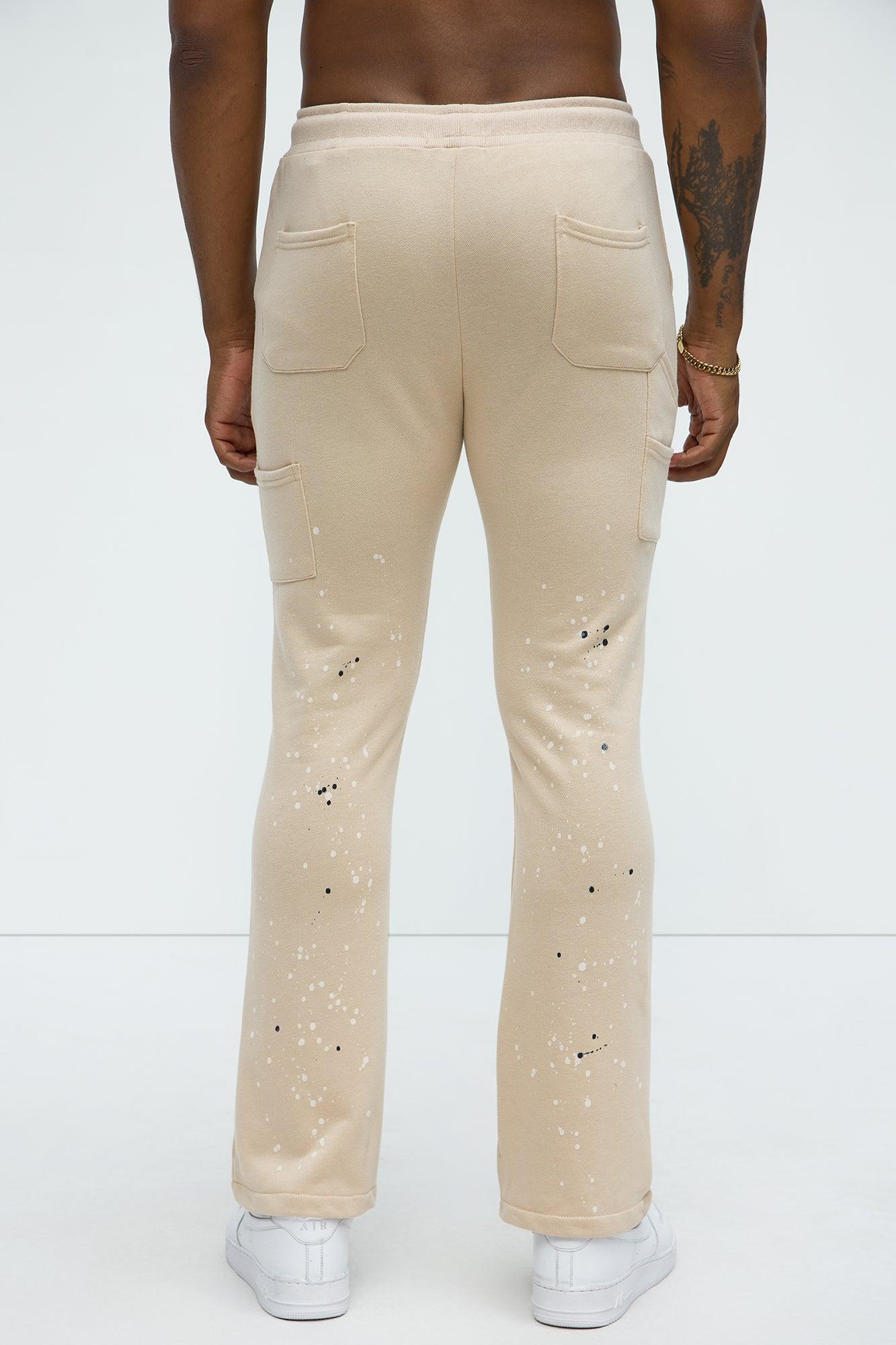 Workwear Flared Sweatpants - Tan Product Image