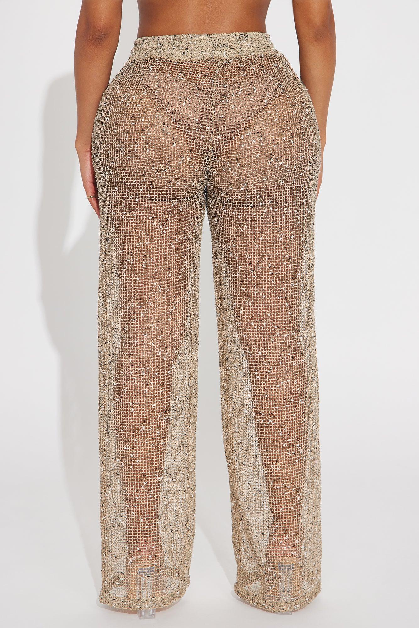 Playa Vista Crochet Cover Up Pants - Brown/combo Product Image