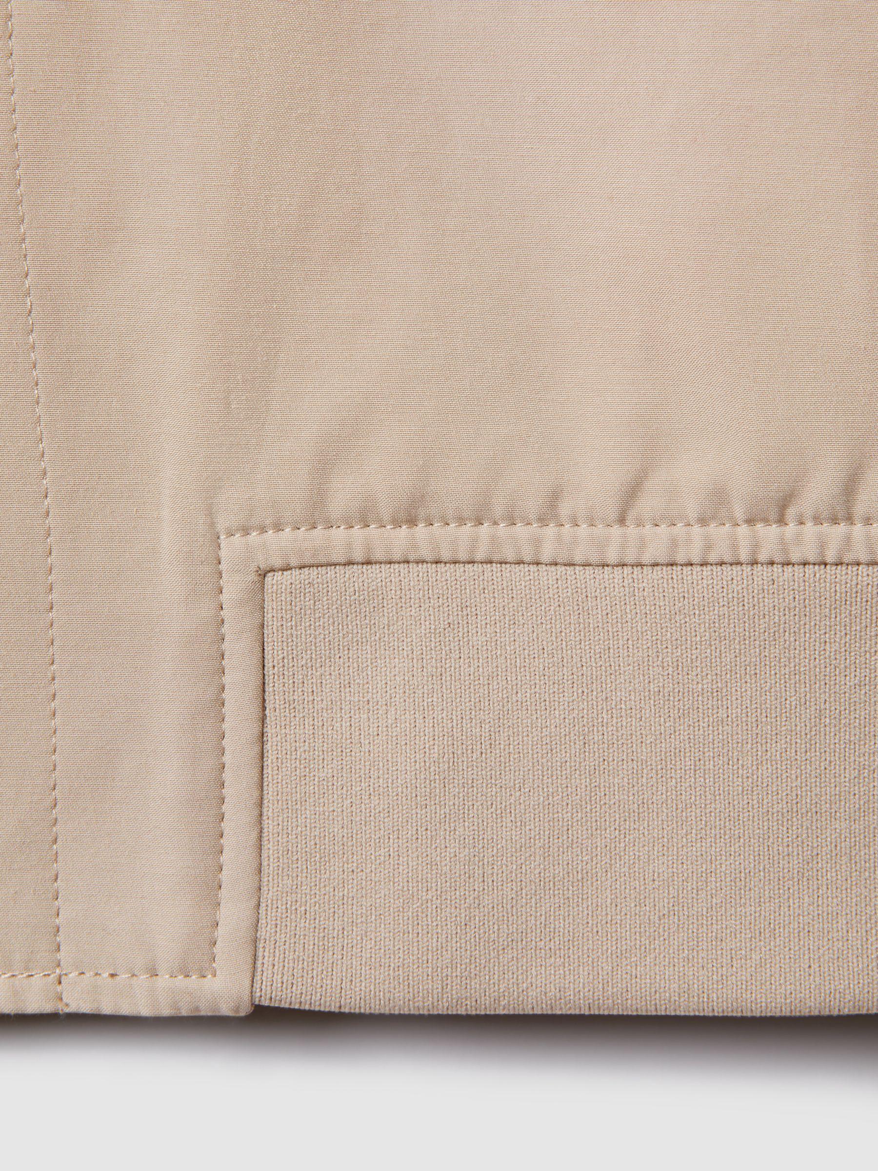 Cotton Blend Zip-Through Jacket in Stone Product Image