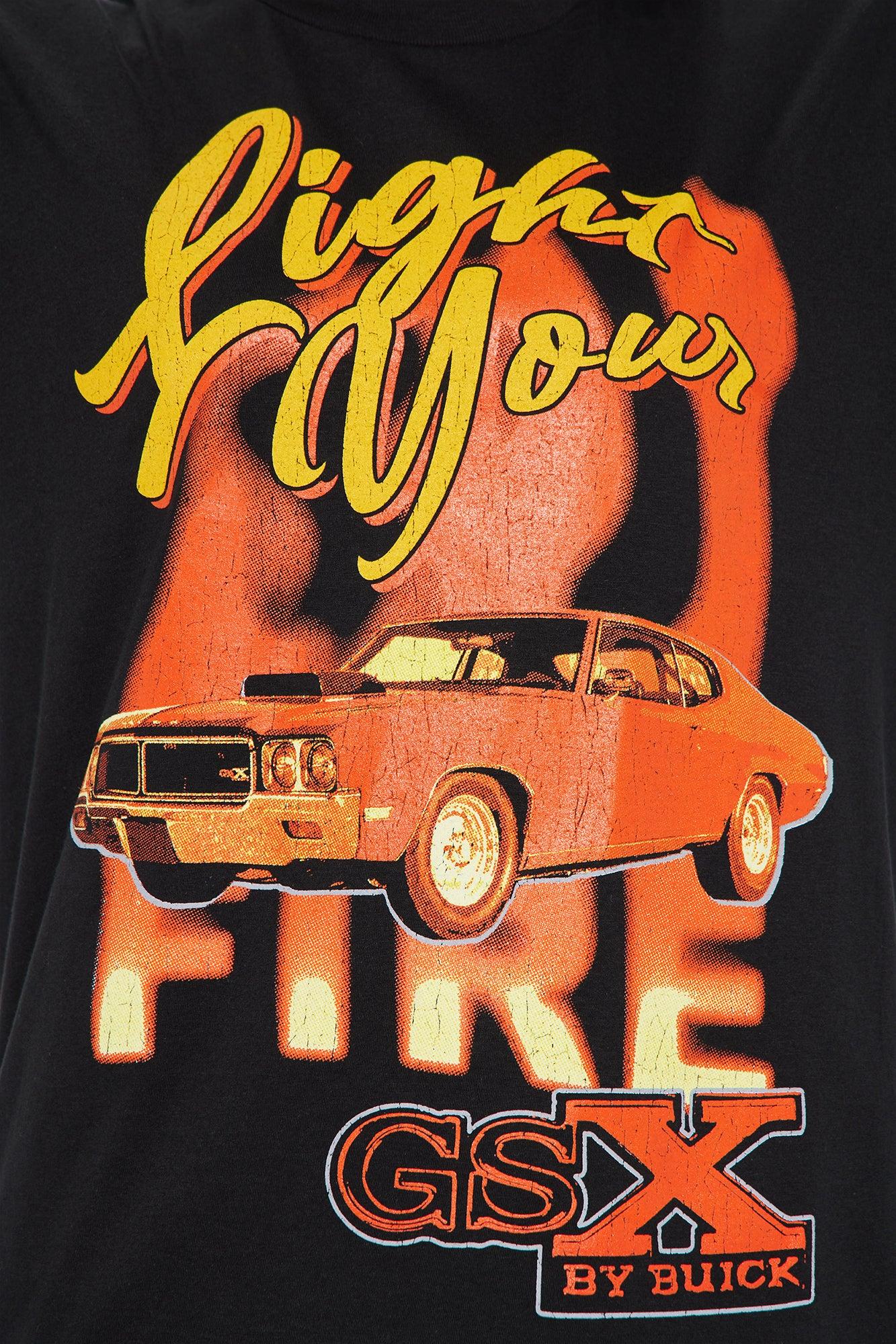 Light Your Fire Oversized Tee - Black Product Image